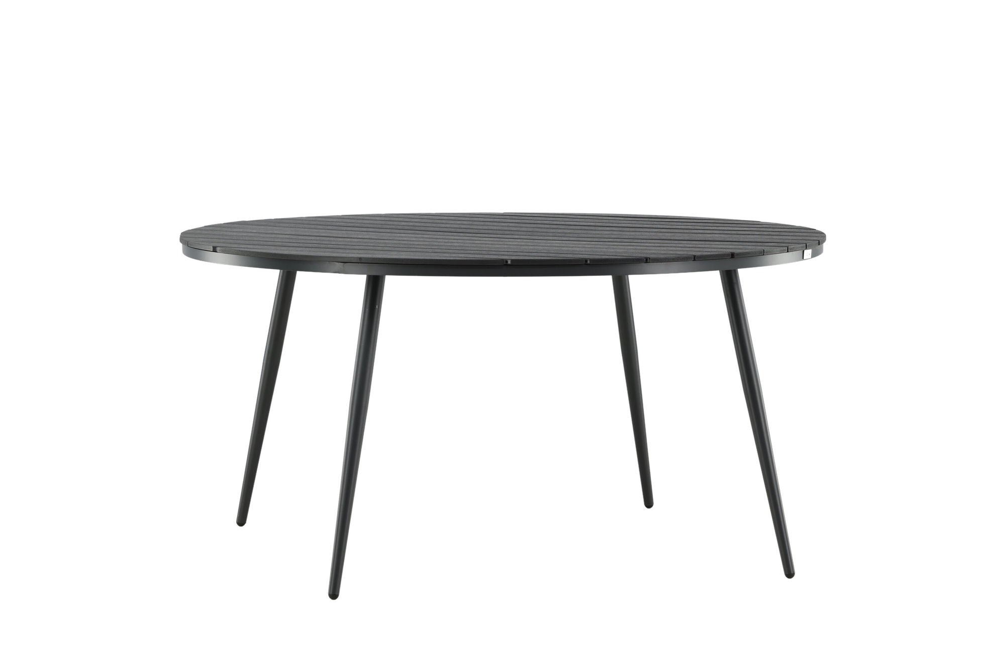 Venture Home Break - spisebord rund- Black / Black - Alu / Aintwood - 150ø