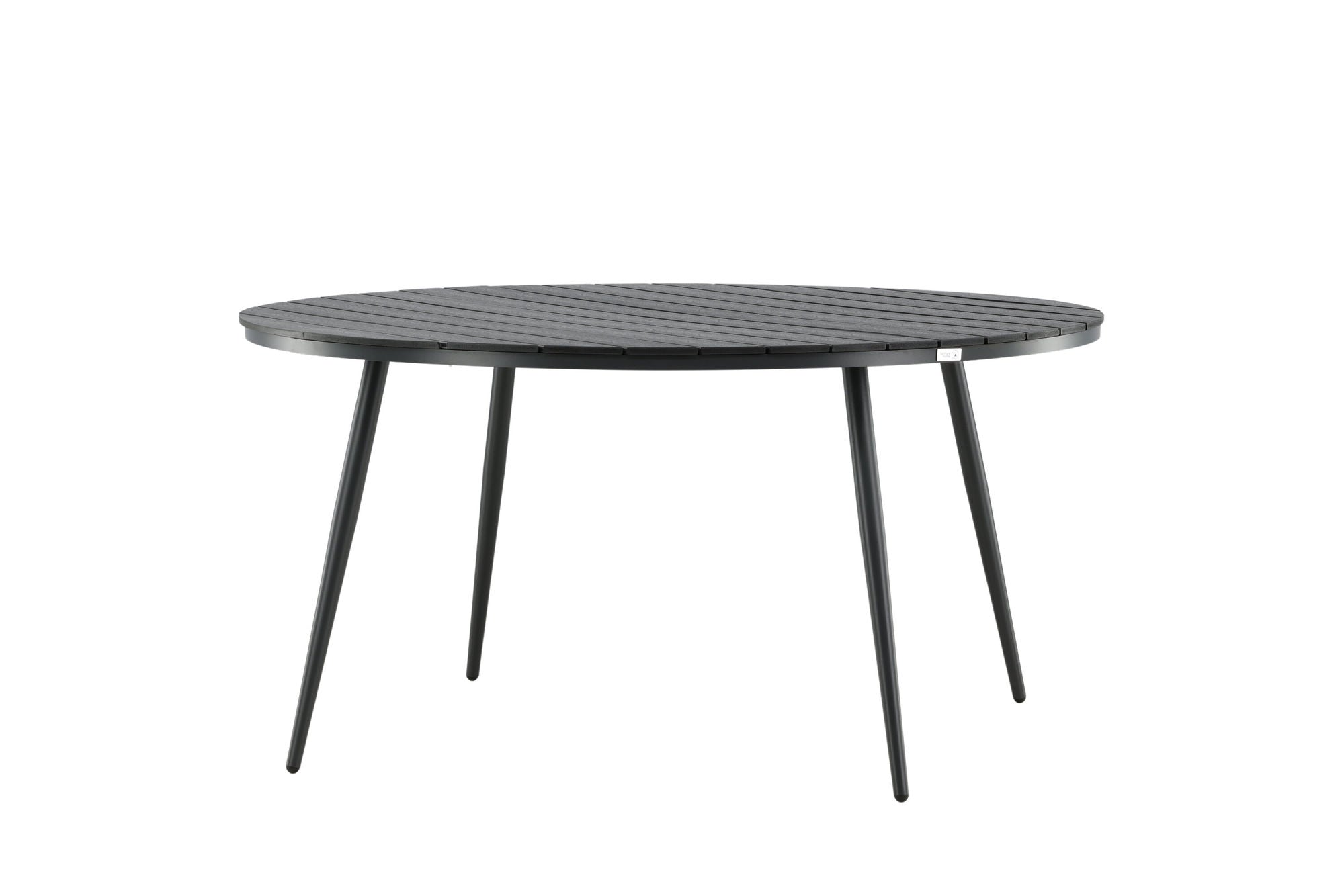 Venture Home Break - spisebord rund- Black / Black - Alu / Aintwood - 150ø