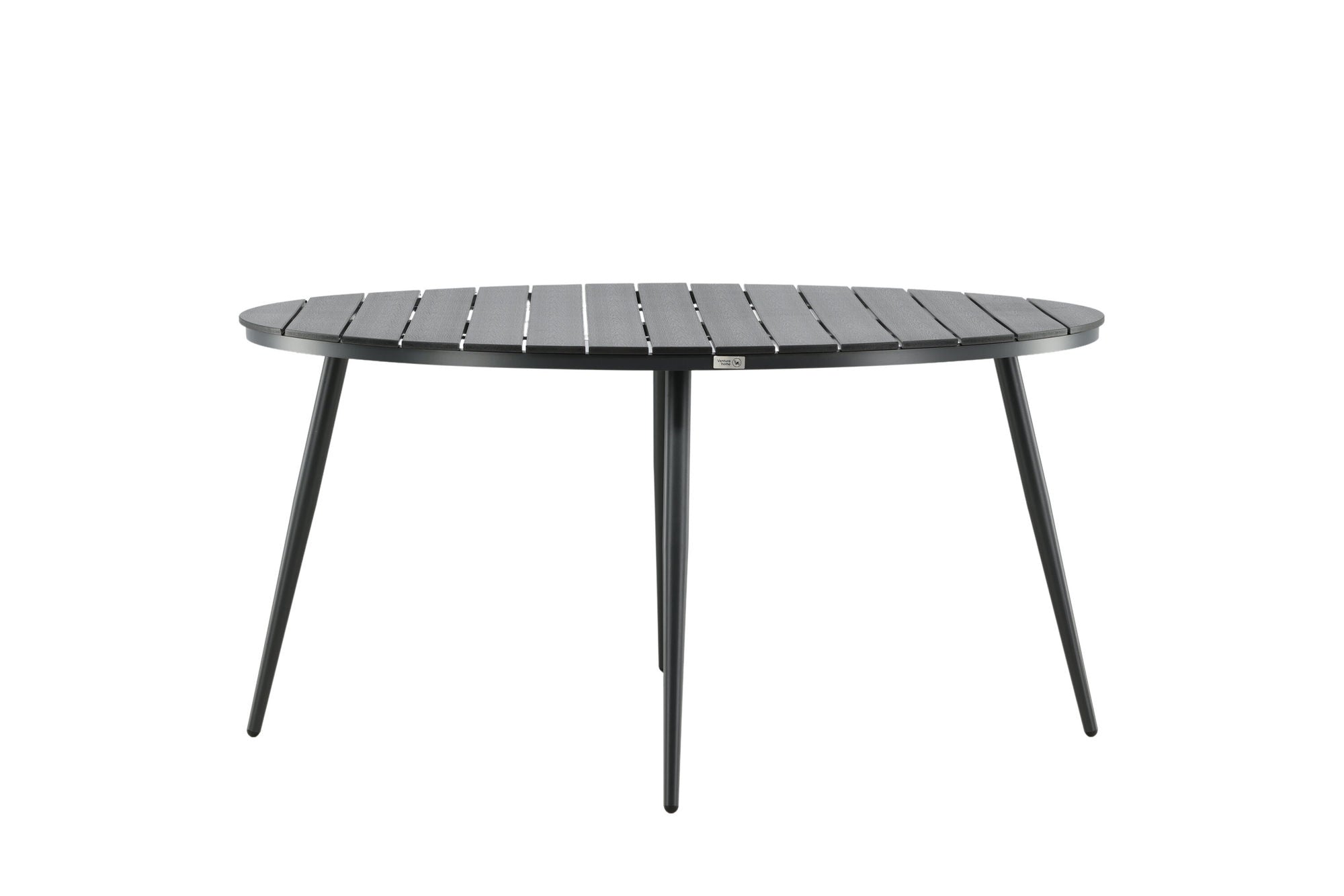 Venture Home Break - spisebord rund- Black / Black - Alu / Aintwood - 150ø