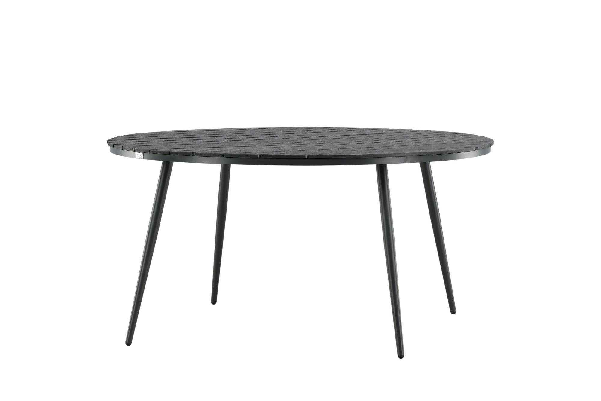 Venture Home Break - spisebord rund- Black / Black - Alu / Aintwood - 150ø