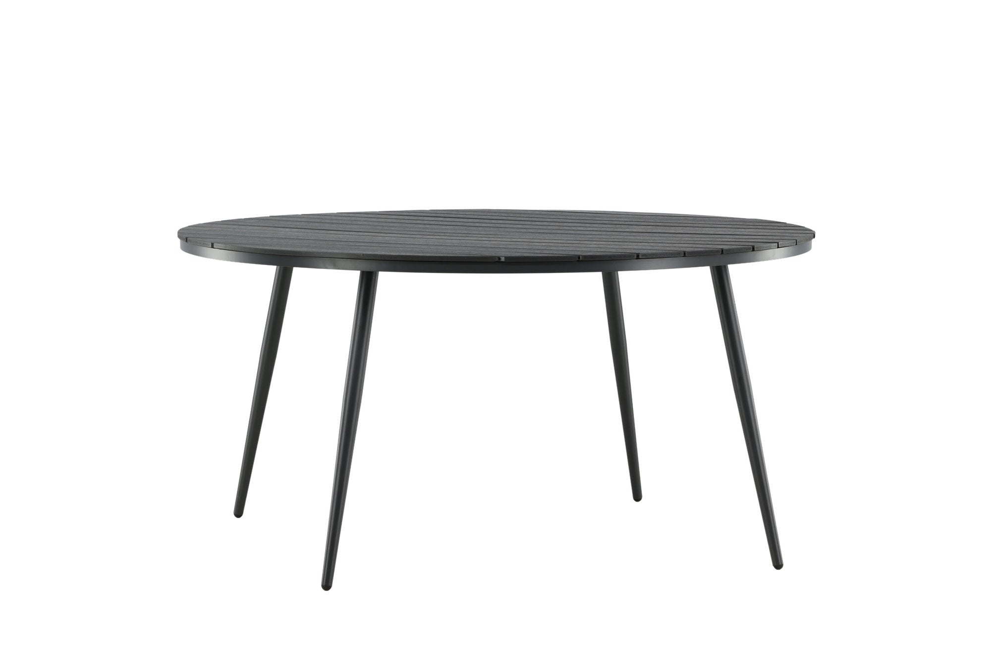 Venture Home Break - spisebord rund- Black / Black - Alu / Aintwood - 150ø