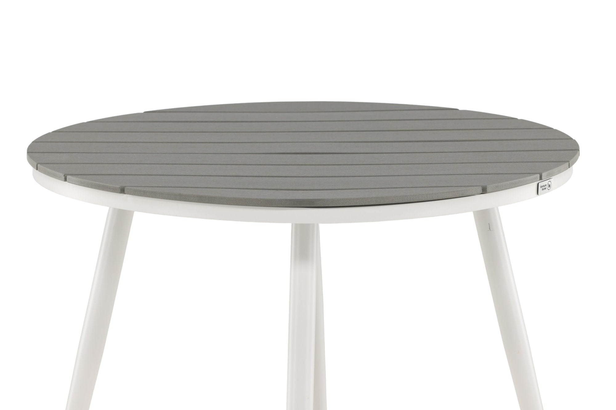 Venture Home Break - spisebord rund- White / Grey - Alu / Aintwood - 90ø