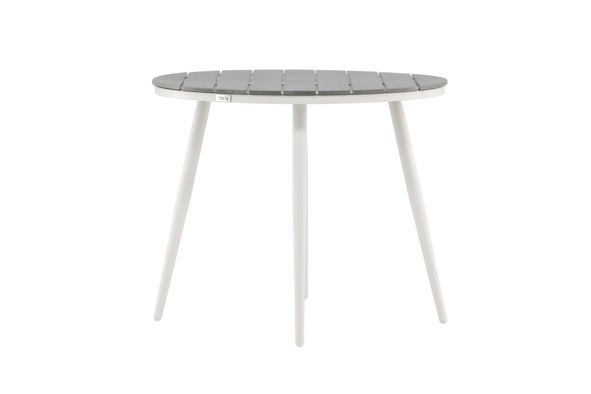 Venture Home Break - spisebord rund- White / Grey - Alu / Aintwood - 90ø