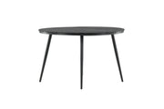Venture Home Break - spisebord rund- Black / Black - Alu / Aintwood - 120ø