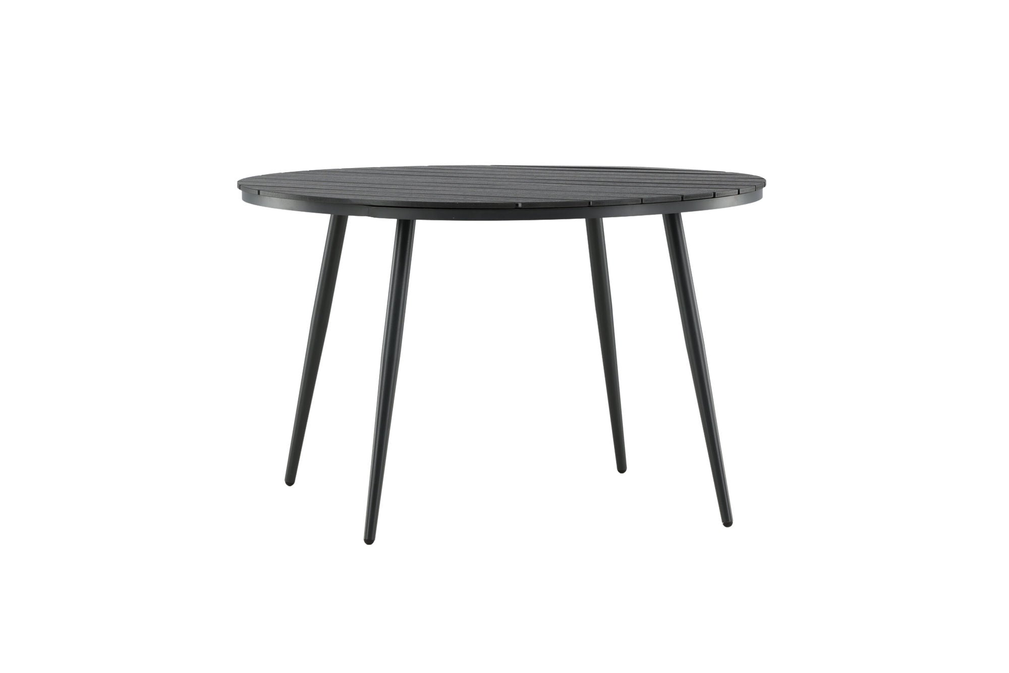 Venture Home Break - spisebord rund- Black / Black - Alu / Aintwood - 120ø