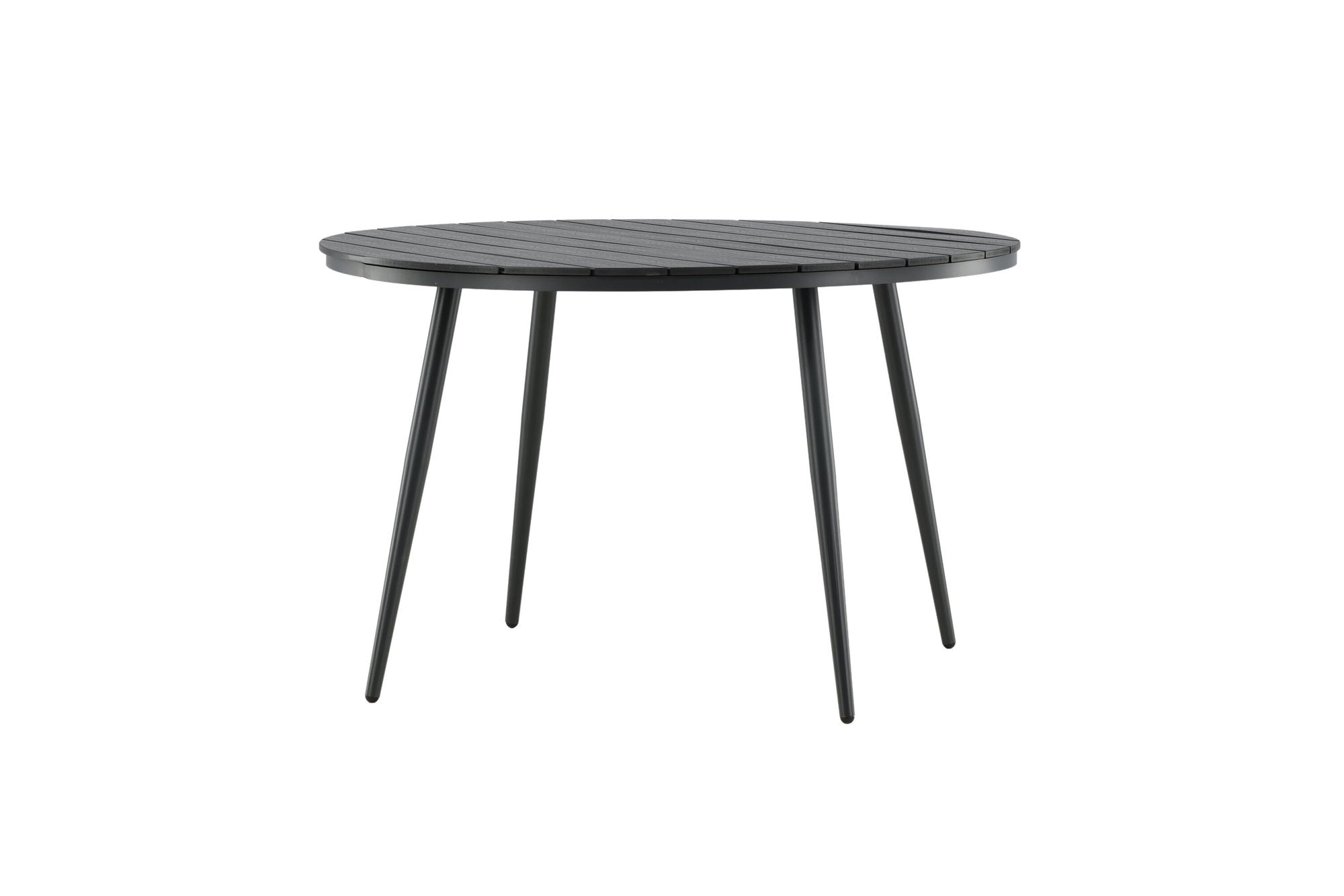 Venture Home Break - spisebord rund- Black / Black - Alu / Aintwood - 120ø