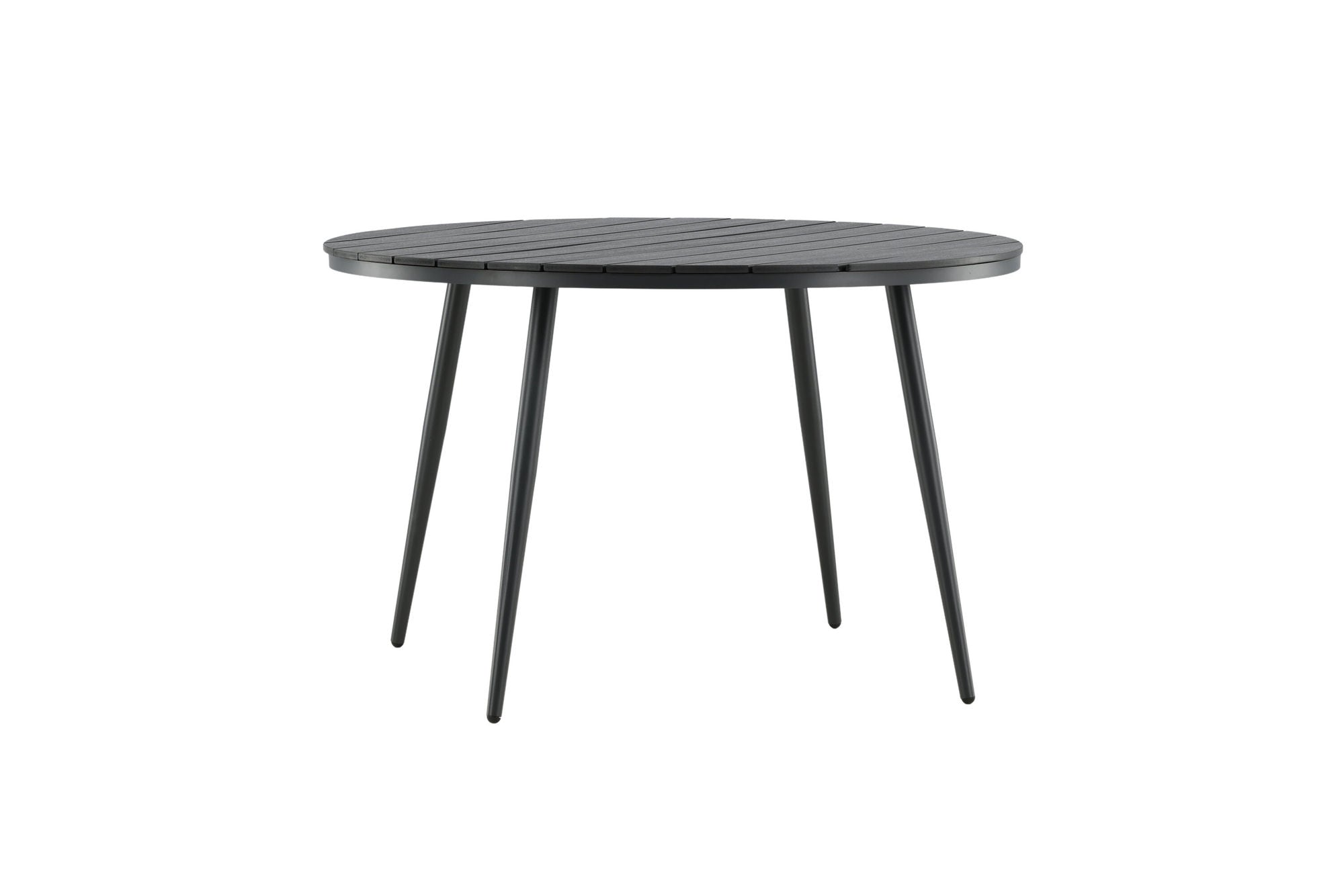 Venture Home Break - spisebord rund- Black / Black - Alu / Aintwood - 120ø
