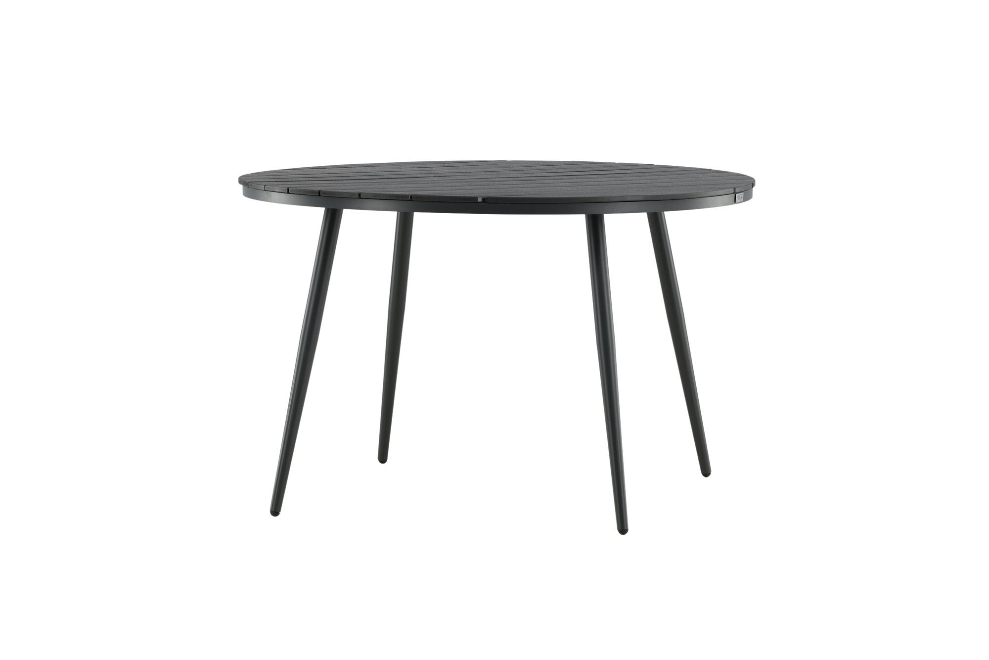 Venture Home Break - spisebord rund- Black / Black - Alu / Aintwood - 120ø