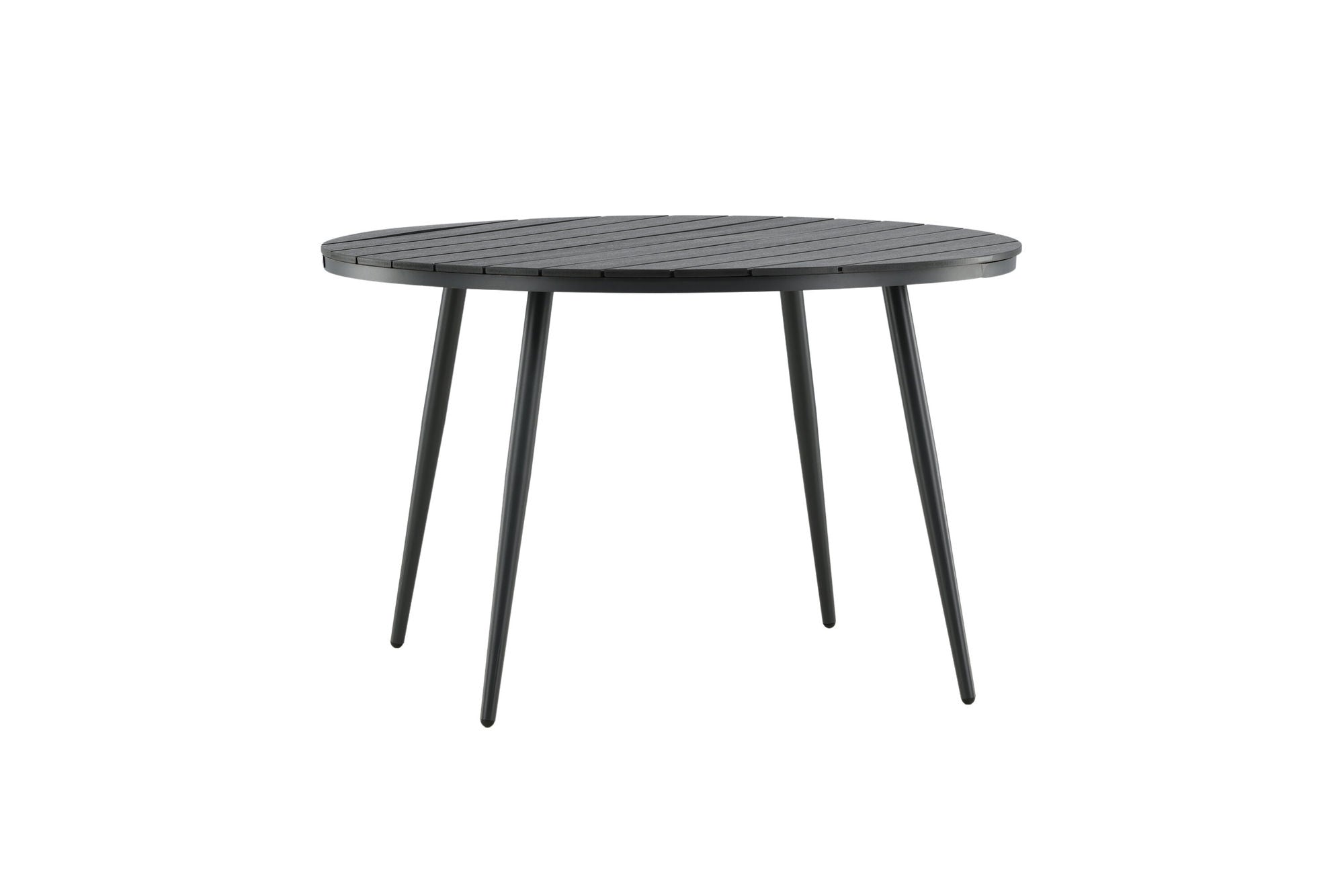 Venture Home Break - spisebord rund- Black / Black - Alu / Aintwood - 120ø