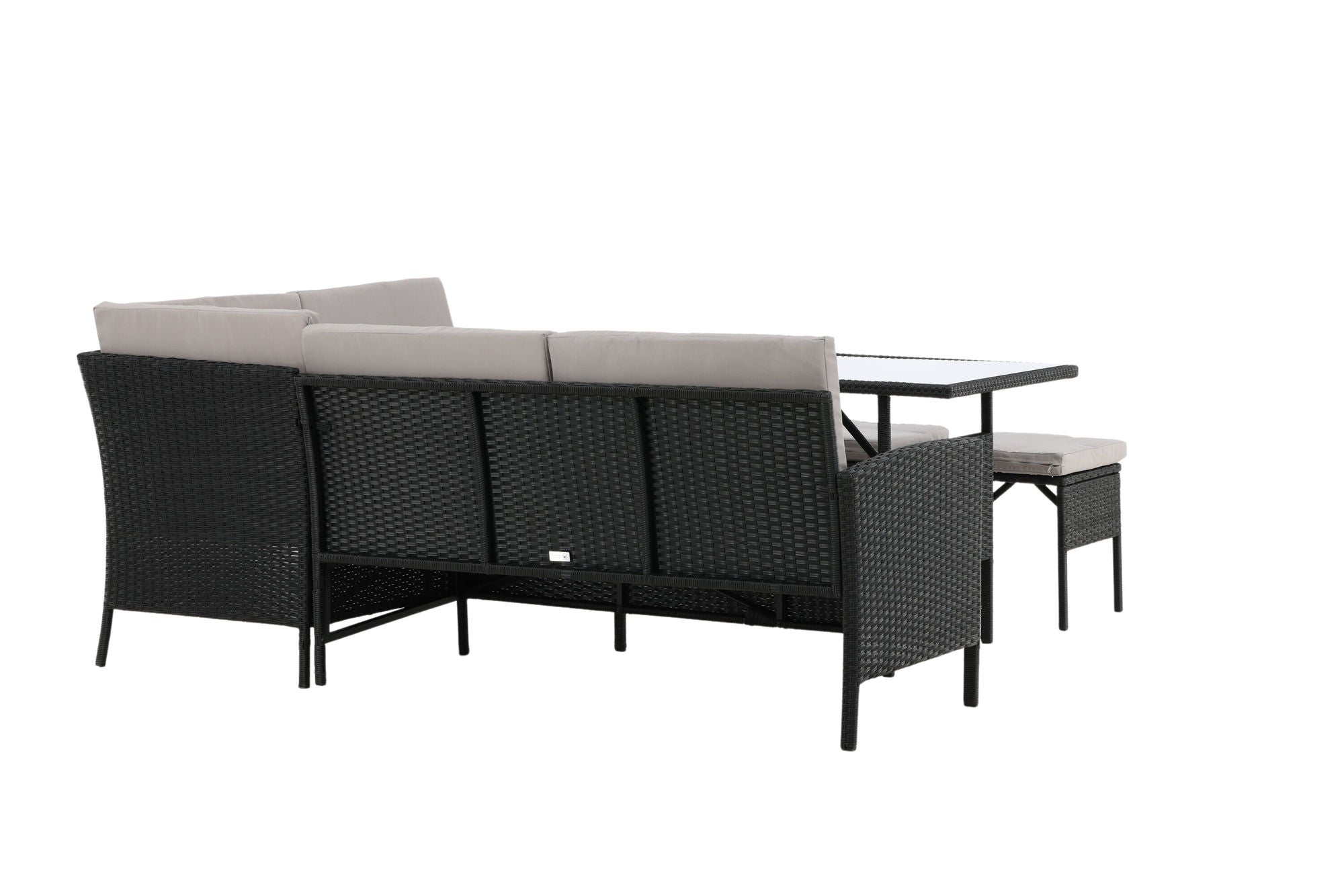 Venture Home Knock - hjørne Sofa- Black/Grey - Wicker -