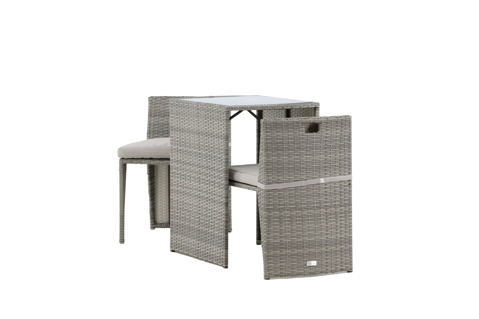 Venture Home Savanna - Caféset- Grey - Wicker -