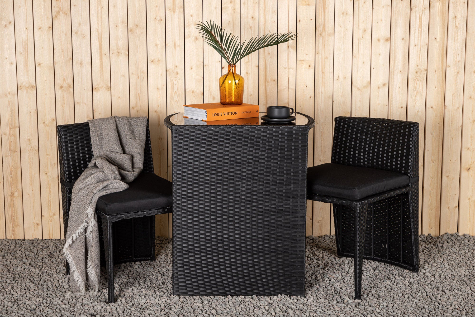 Venture Home Savanna - Caféset- Black - Wicker -