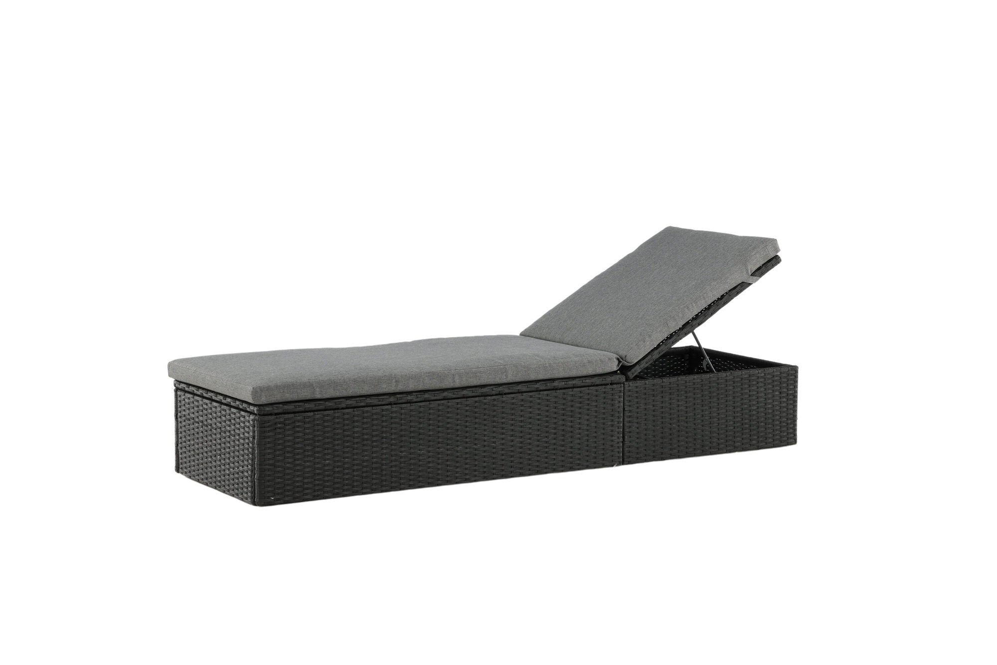 Venture Home Quad - Sun Lounge inc. Cushion- Black - Wicker -