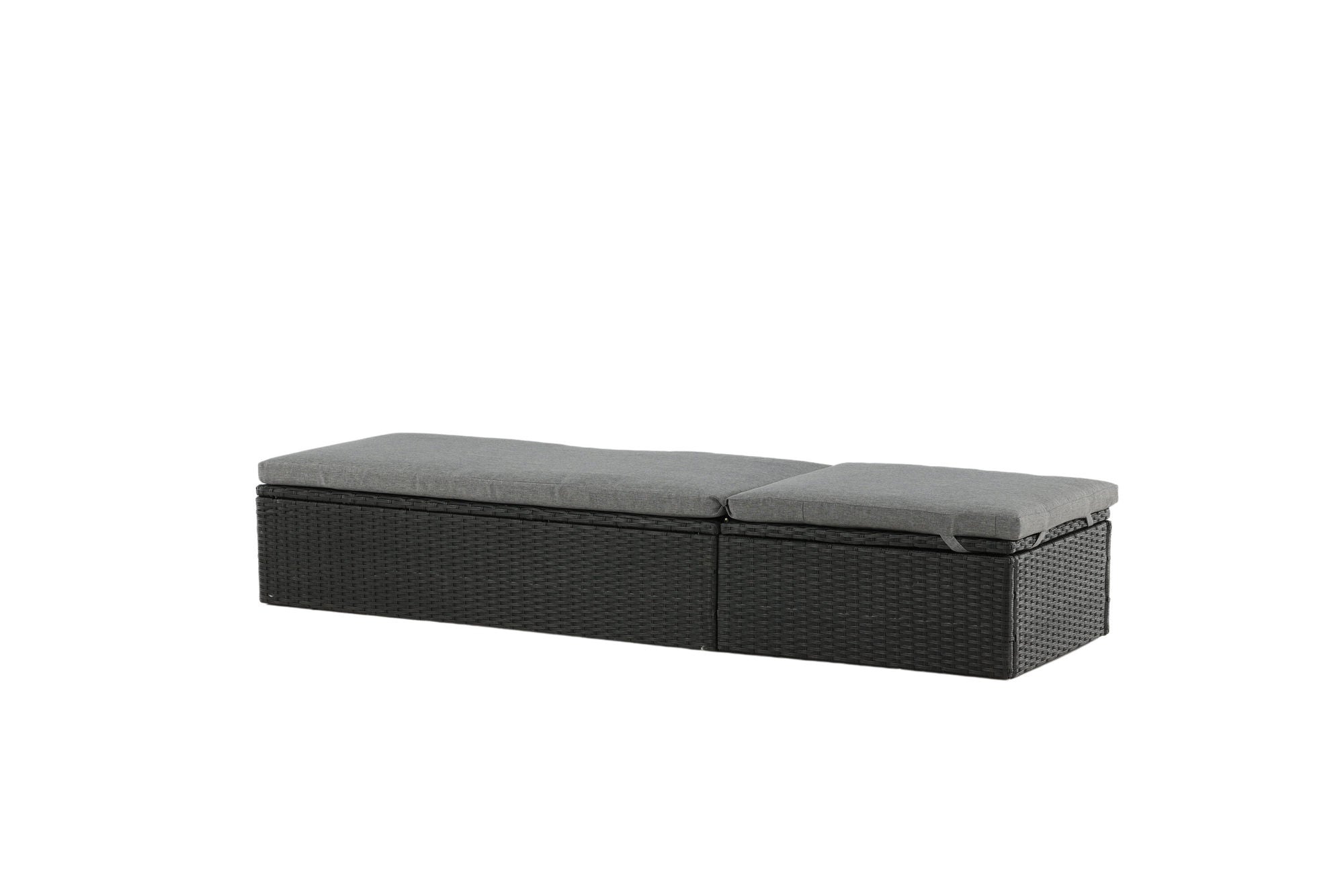 Venture Home Quad - Sun Lounge inc. Cushion- Black - Wicker -