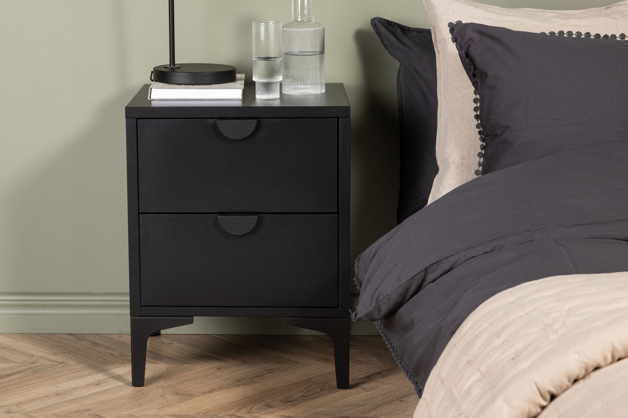 Venture Home Piring 2 Drawer - Black / Black