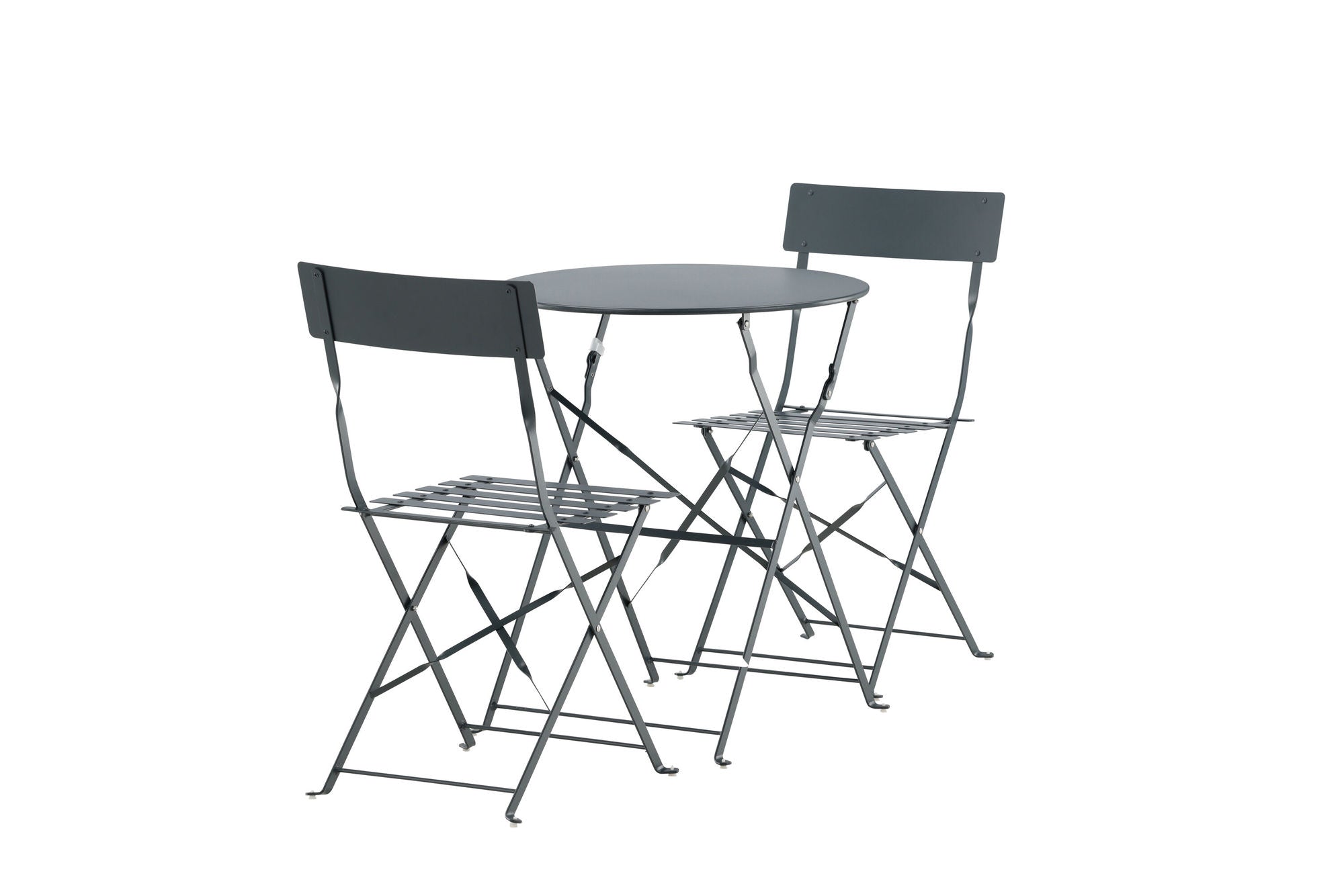Venture Home Marseille Foldable steel bistro set  - Dark grey