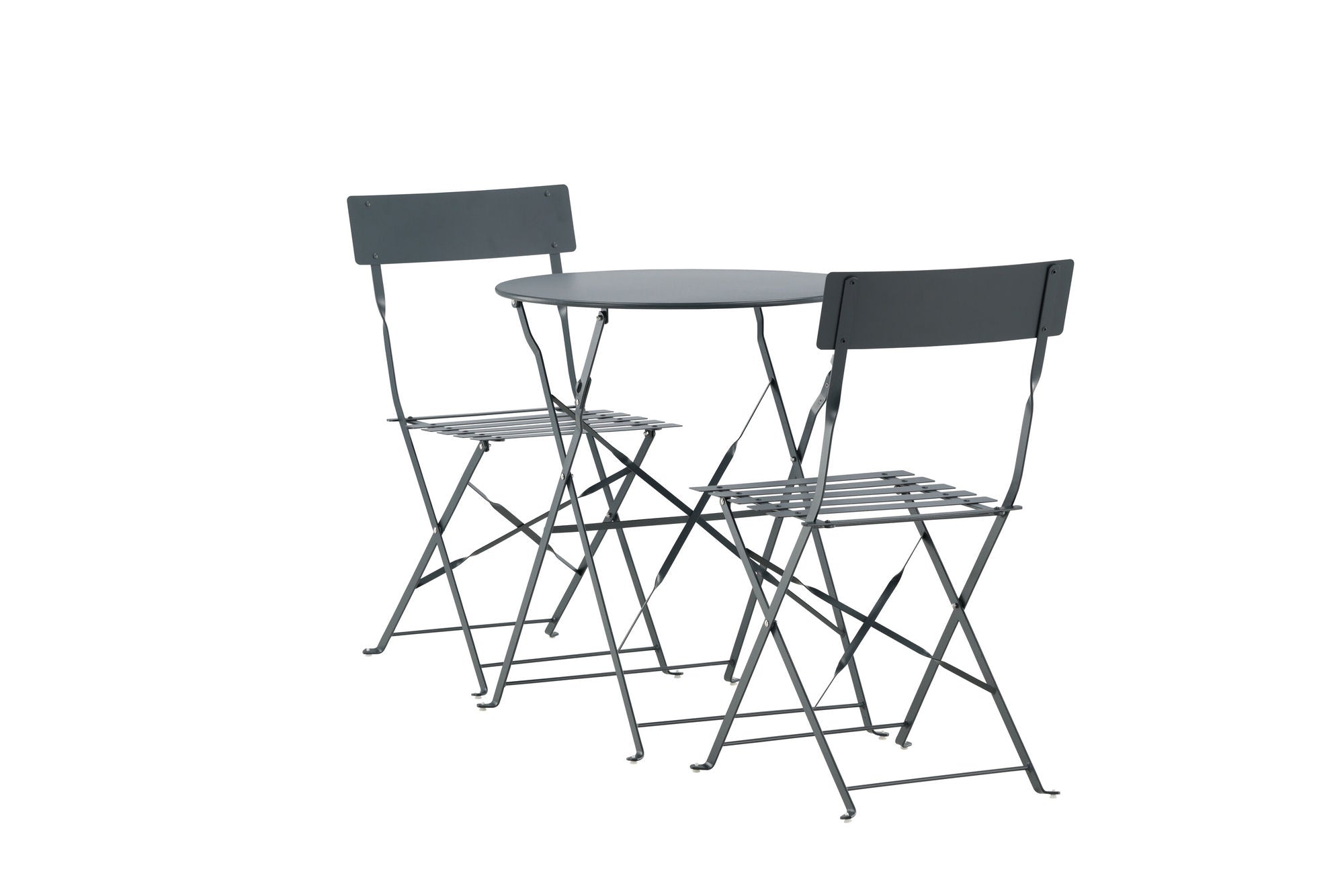 Venture Home Marseille Foldable steel bistro set  - Dark grey