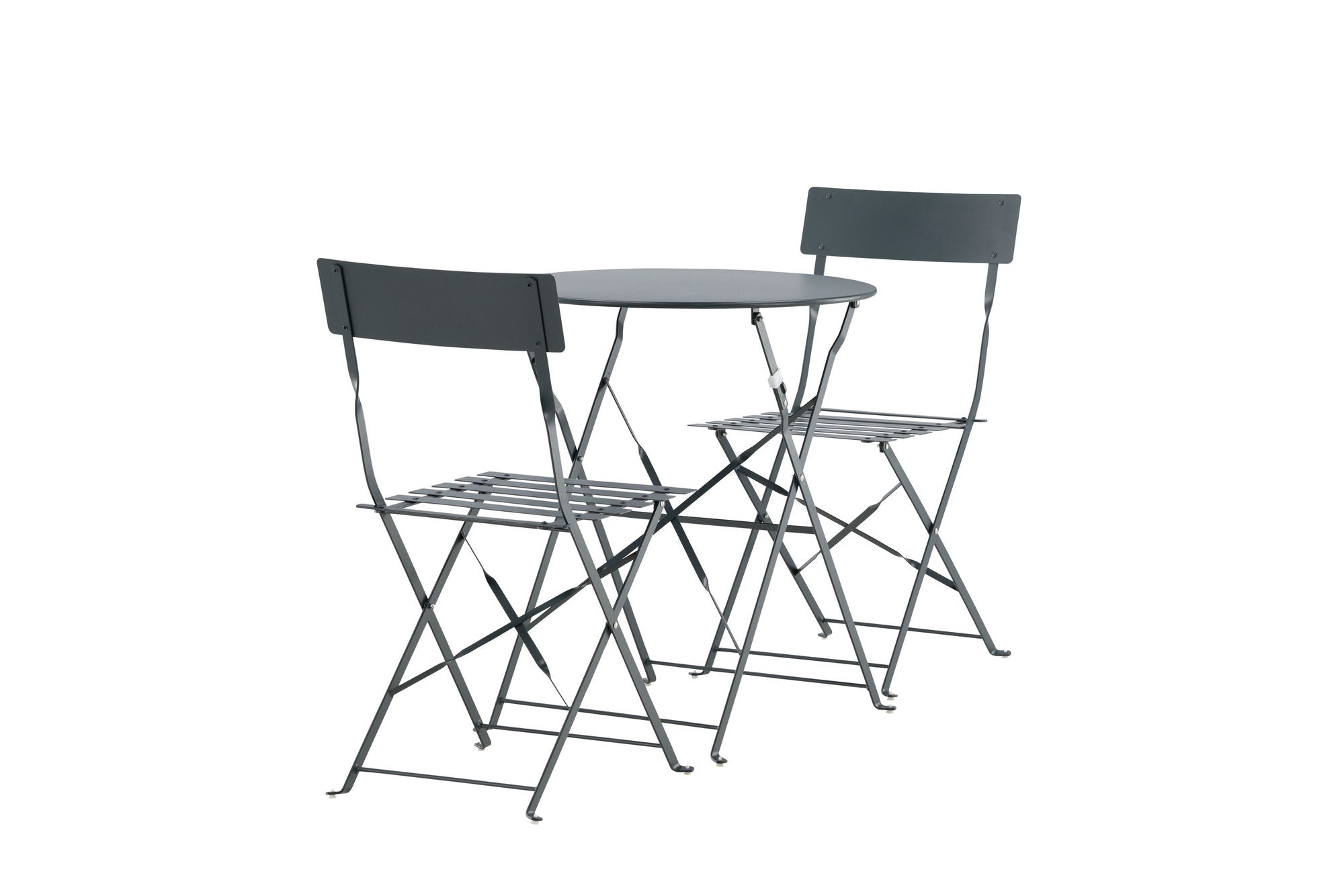 Venture Home Marseille Foldable steel bistro set  - Dark grey