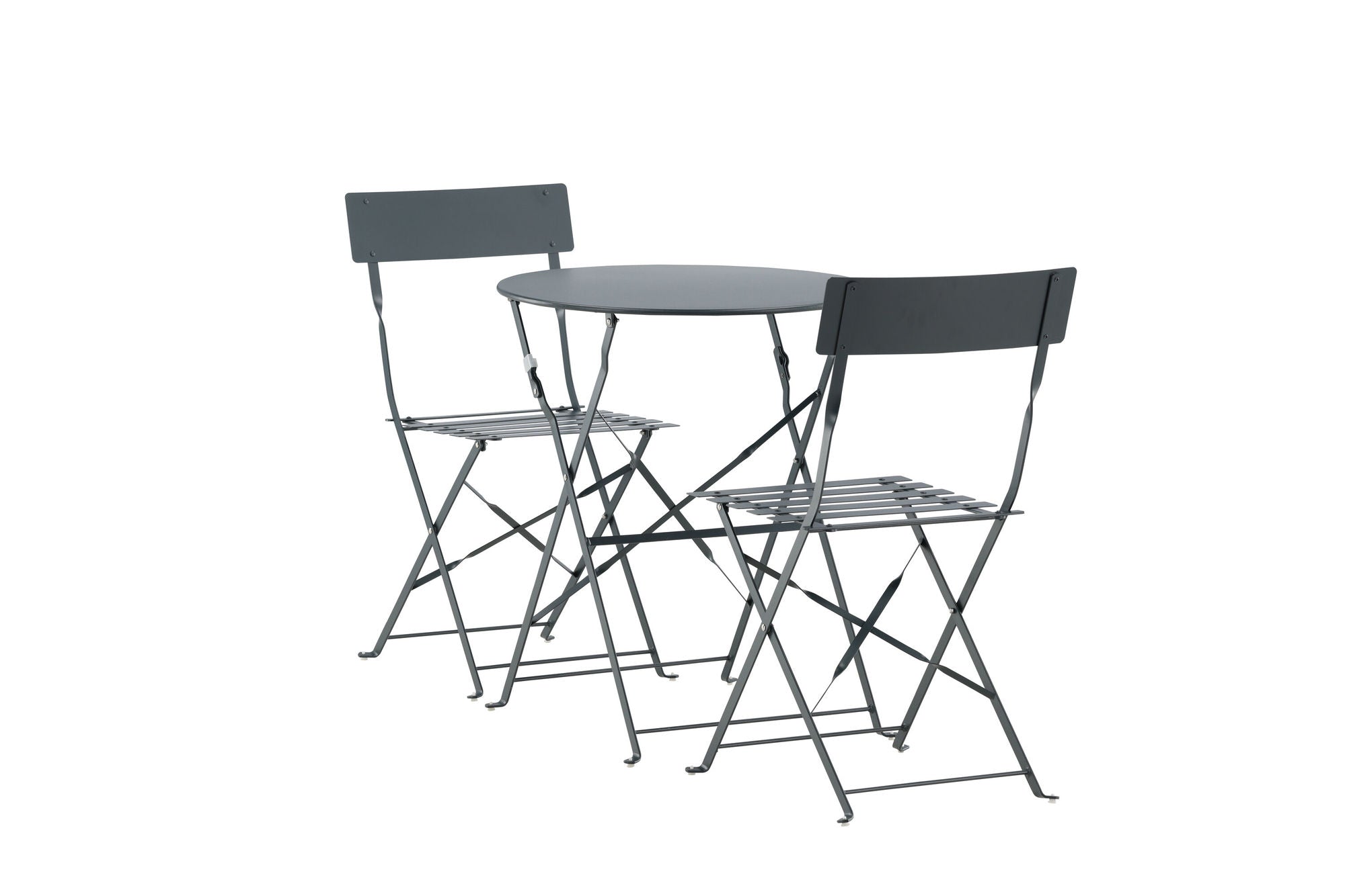 Venture Home Marseille Foldable steel bistro set  - Dark grey
