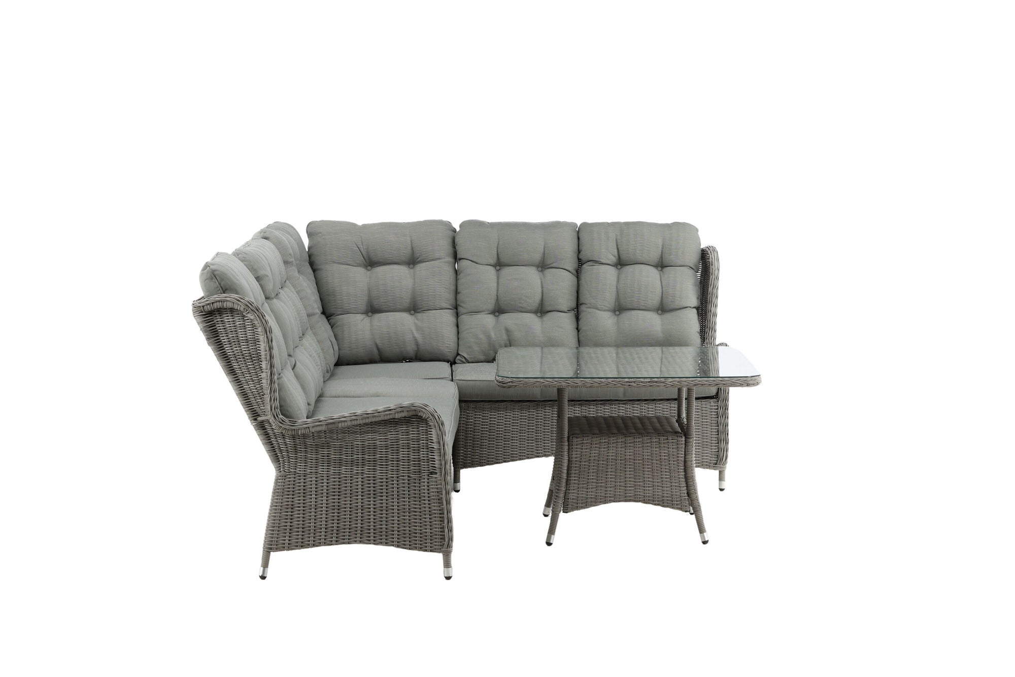 Venture Home Washington hjørne Sofa - Grey / Grey cushions