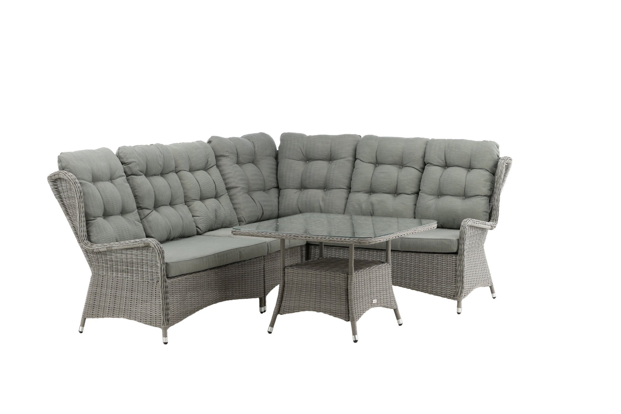 Venture Home Washington hjørne Sofa - Grey / Grey cushions
