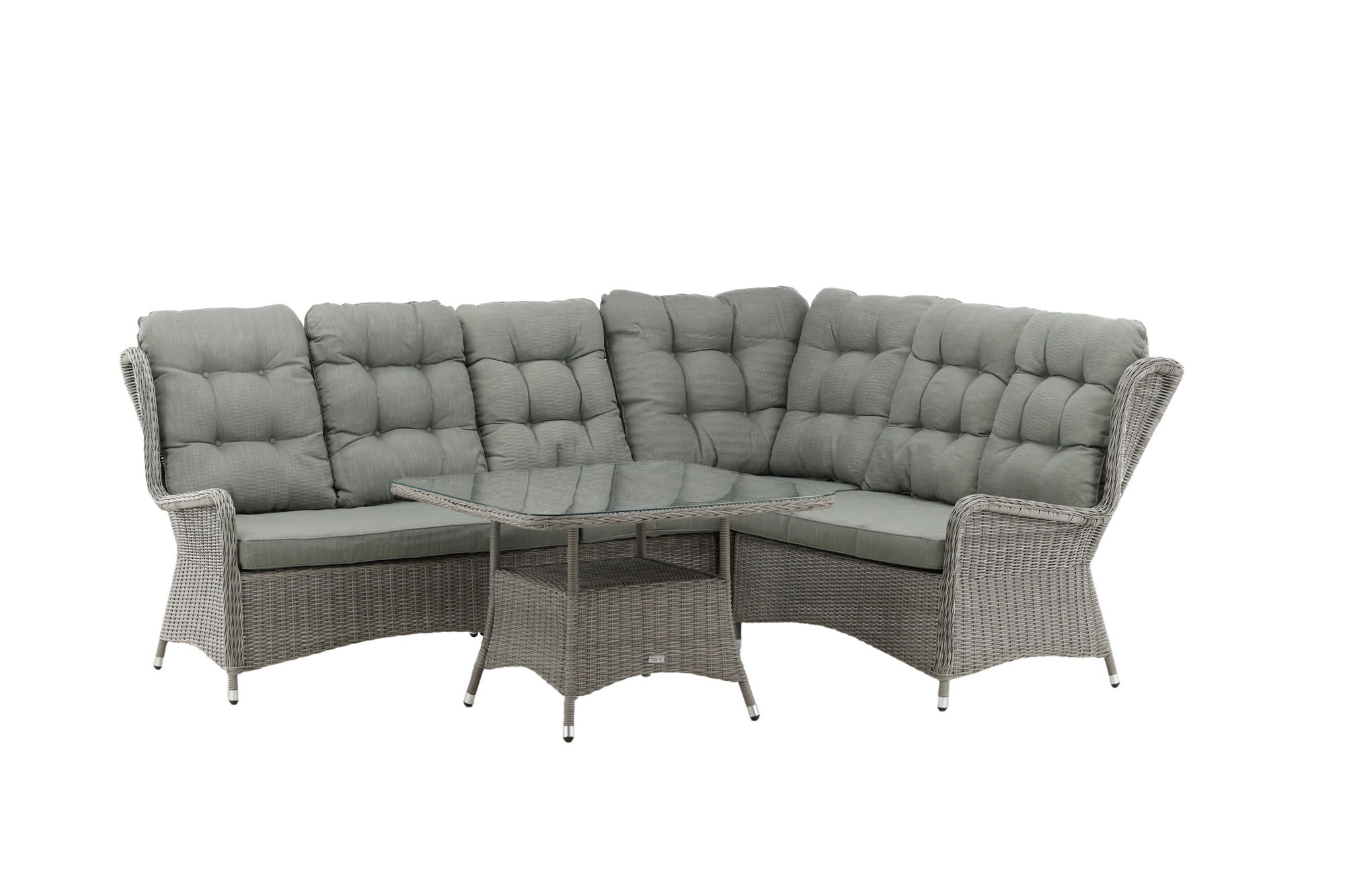 Venture Home Washington hjørne Sofa - Grey / Grey cushions