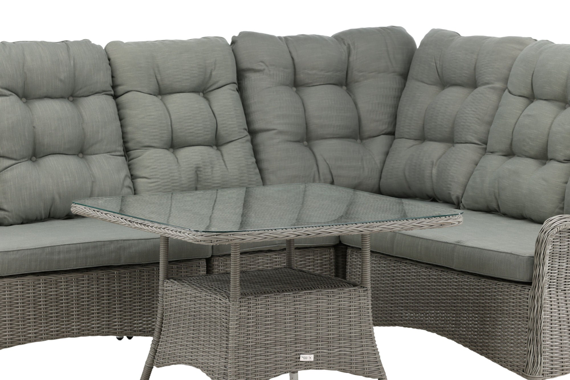 Venture Home Washington hjørne Sofa - Grey / Grey cushions