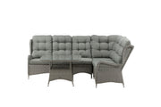 Venture Home Washington hjørne Sofa - Grey / Grey cushions