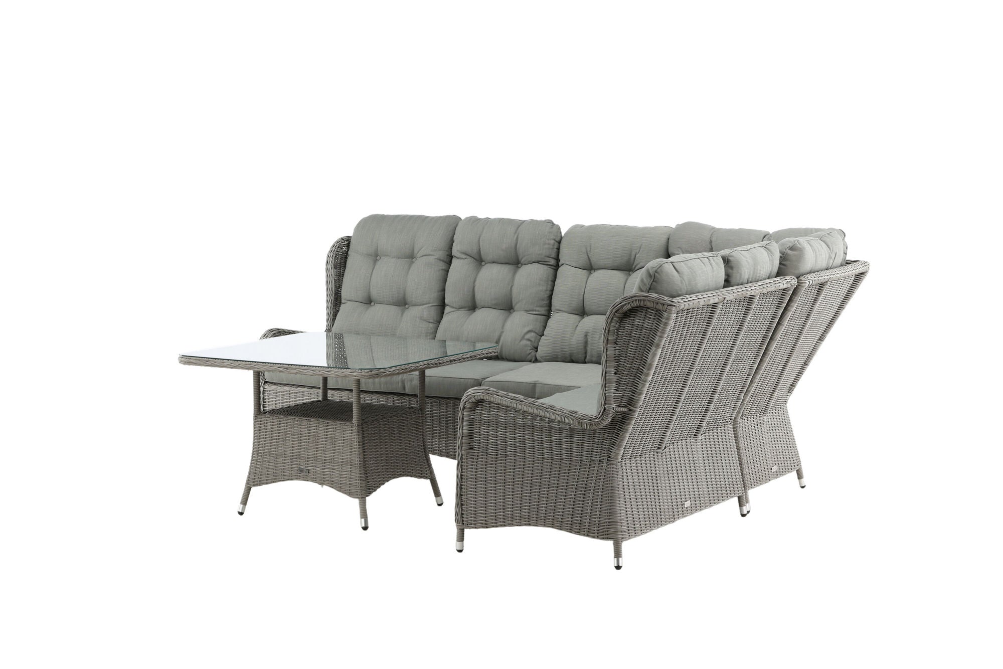 Venture Home Washington hjørne Sofa - Grey / Grey cushions