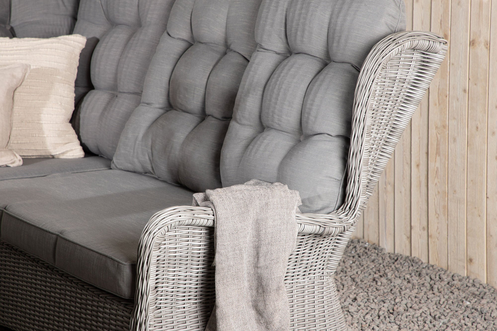 Venture Home Washington hjørne Sofa - Grey / Grey cushions