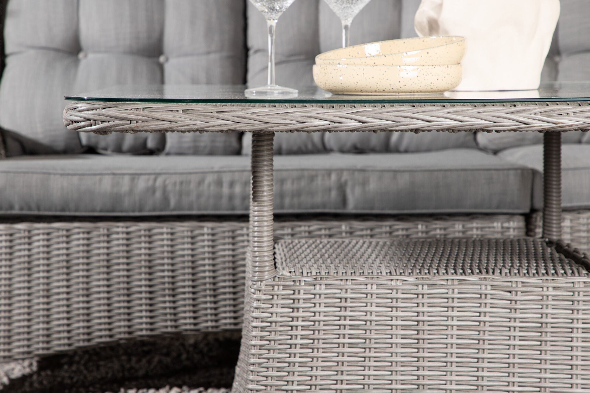 Venture Home Washington hjørne Sofa - Grey / Grey cushions