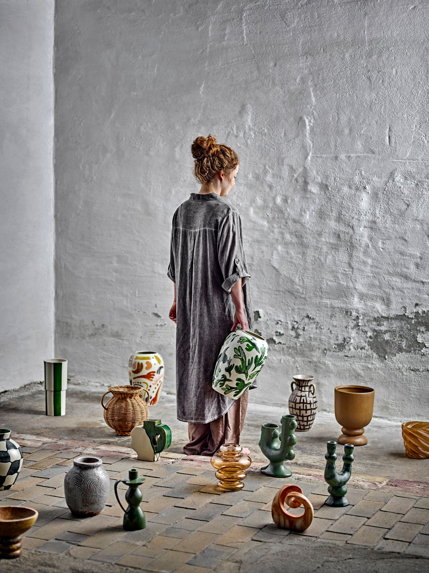 Bloomingville Horus Vase, Multifarvet, Stentøj