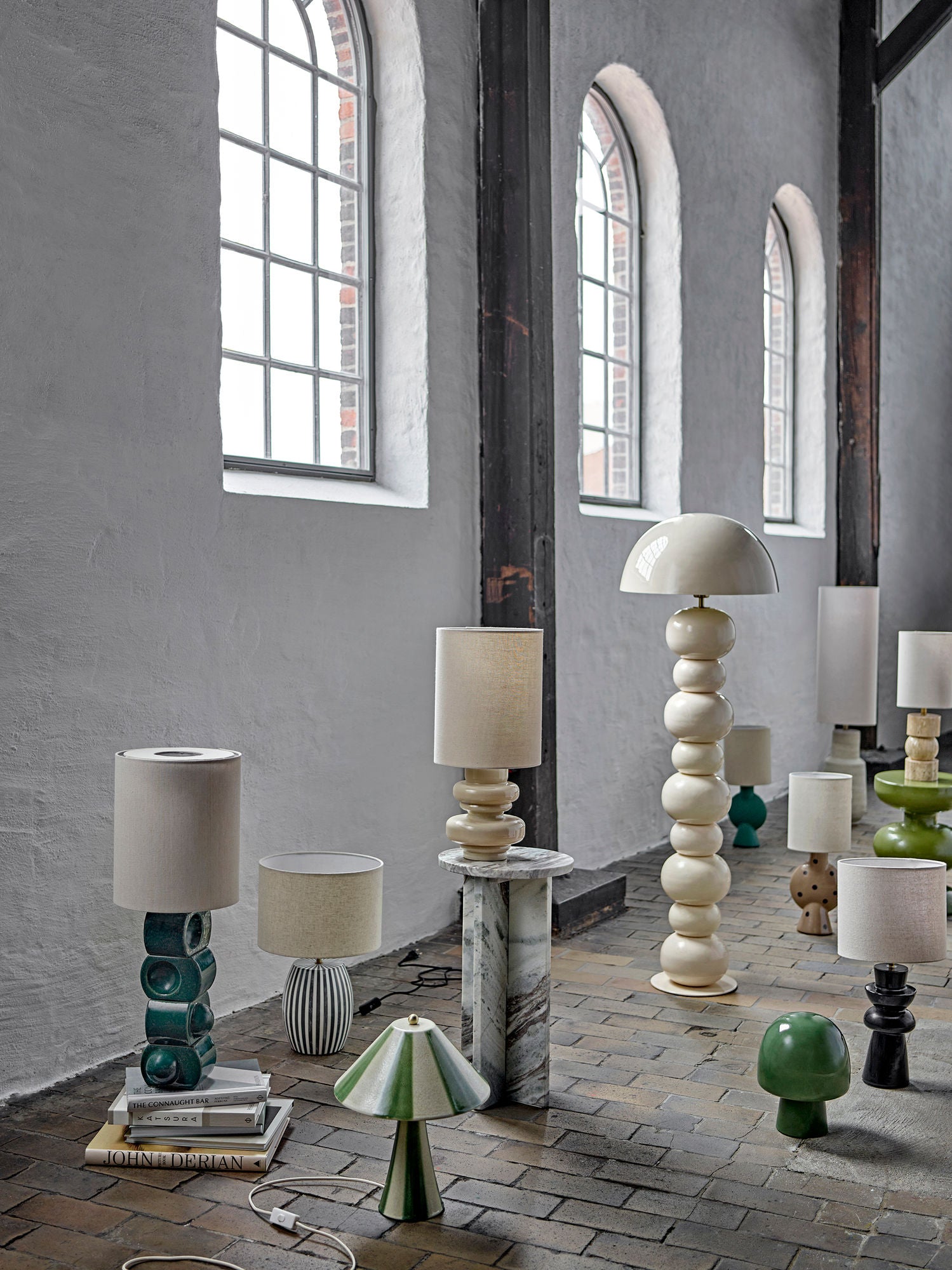 Bloomingville Marci Bordlampe, Natur, Travertin