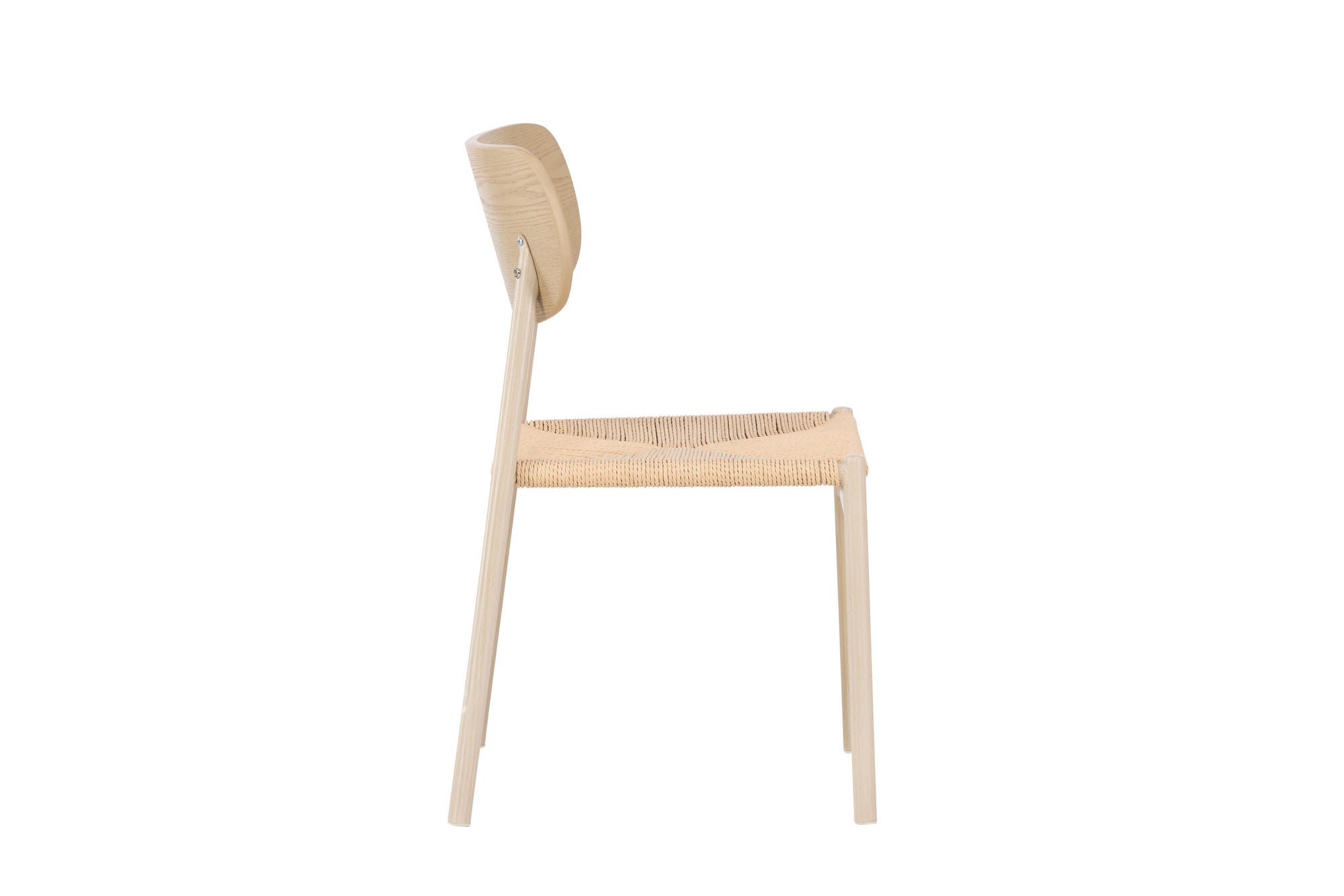 Venture Home Polly Spisebordsstol - Whitewash / Beige Nature rope