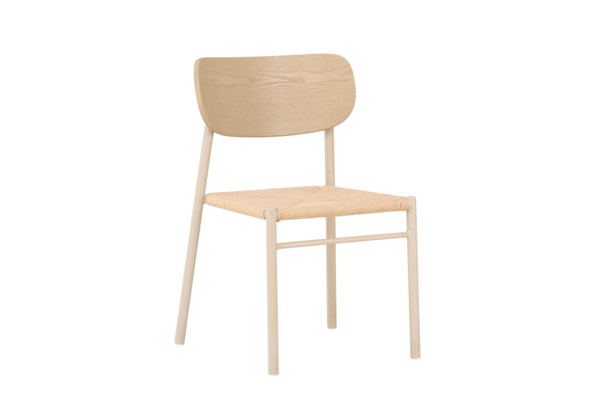 Venture Home Polly Spisebordsstol - Whitewash / Beige Nature rope