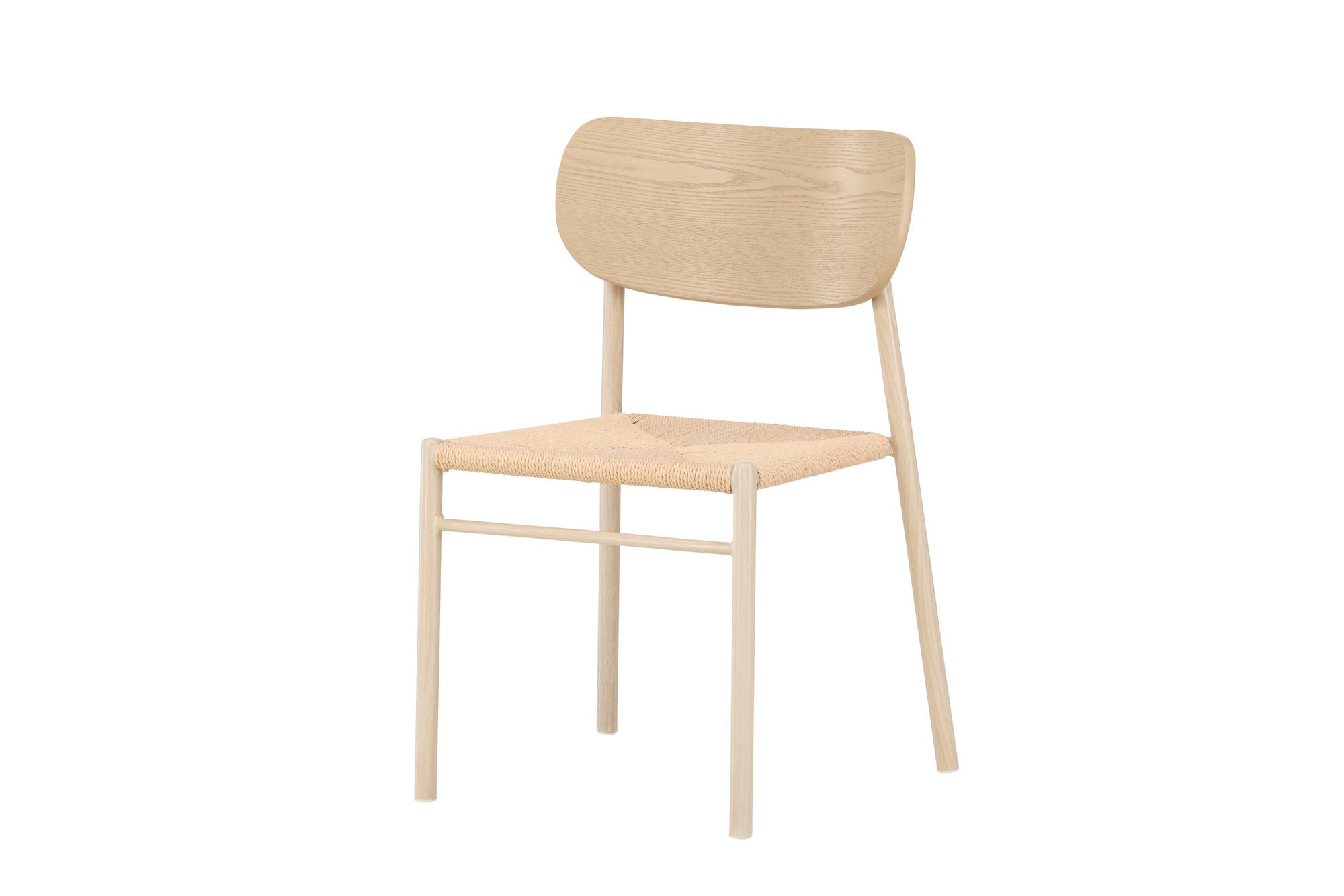 Venture Home Polly Spisebordsstol - Whitewash / Beige Nature rope