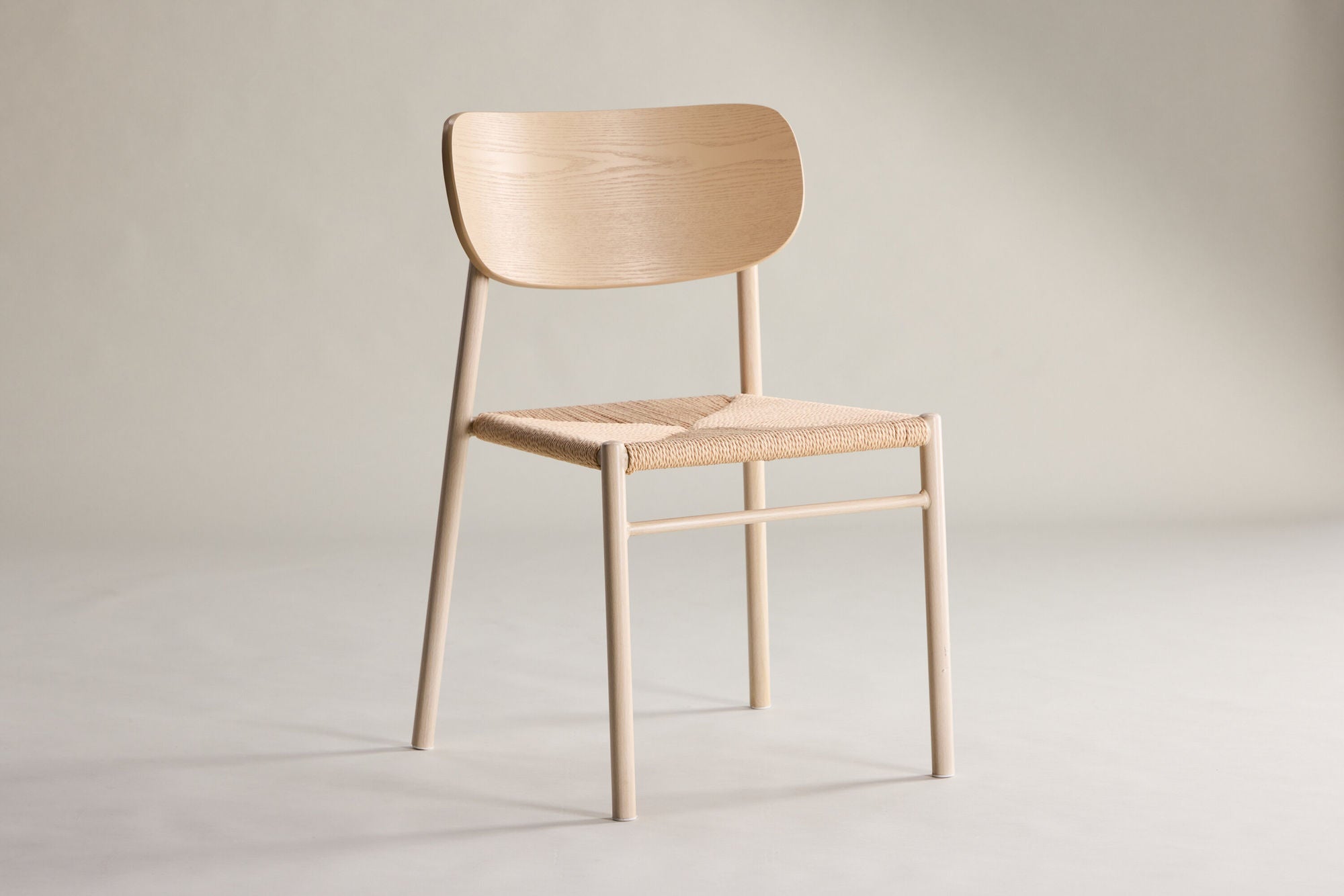 Venture Home Polly Spisebordsstol - Whitewash / Beige Nature rope