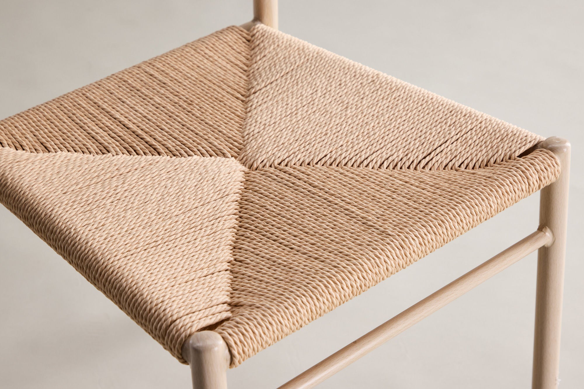 Venture Home Polly Spisebordsstol - Whitewash / Beige Nature rope