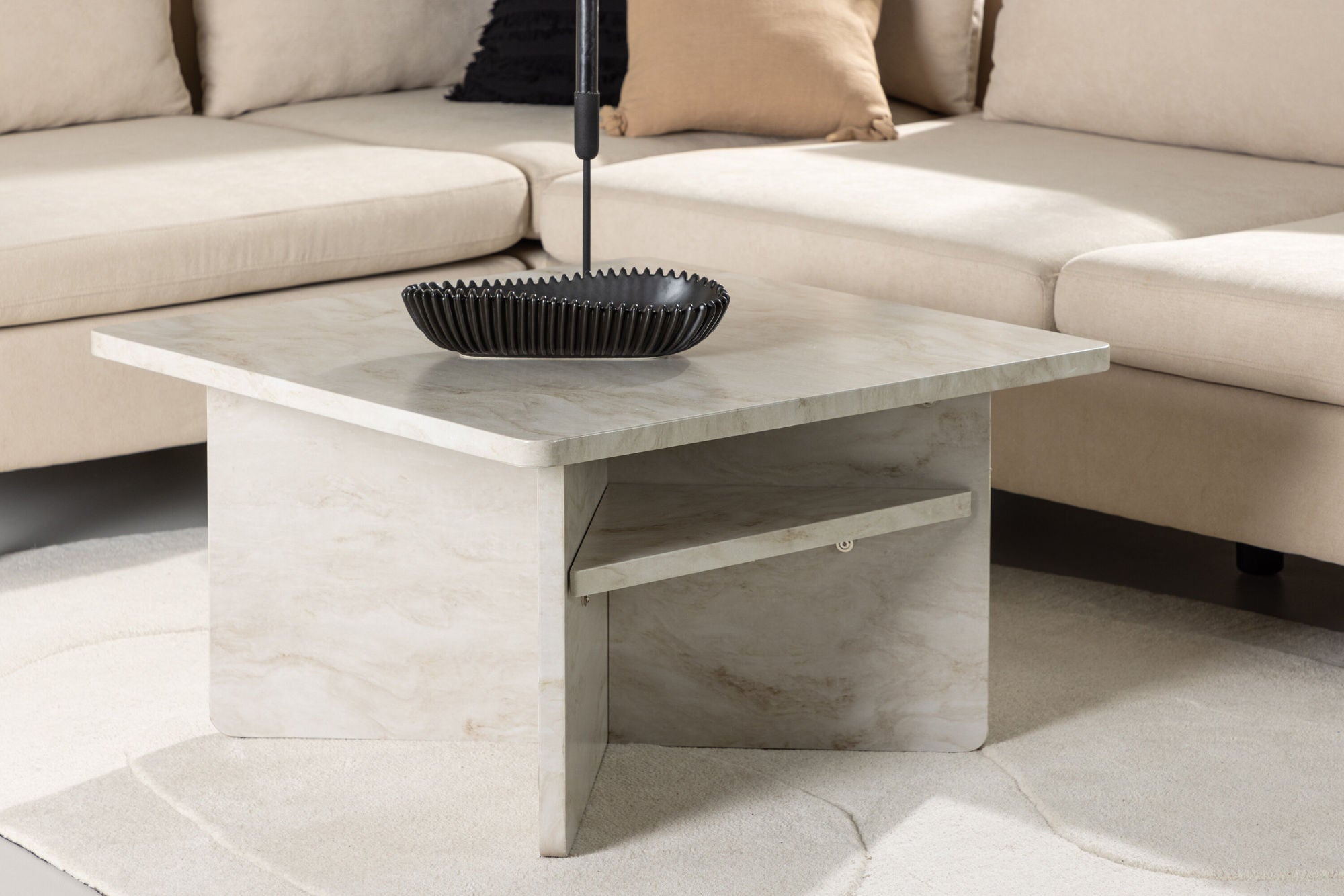 Venture Home Ålesund Coffe bord 75*75 - Marble look /