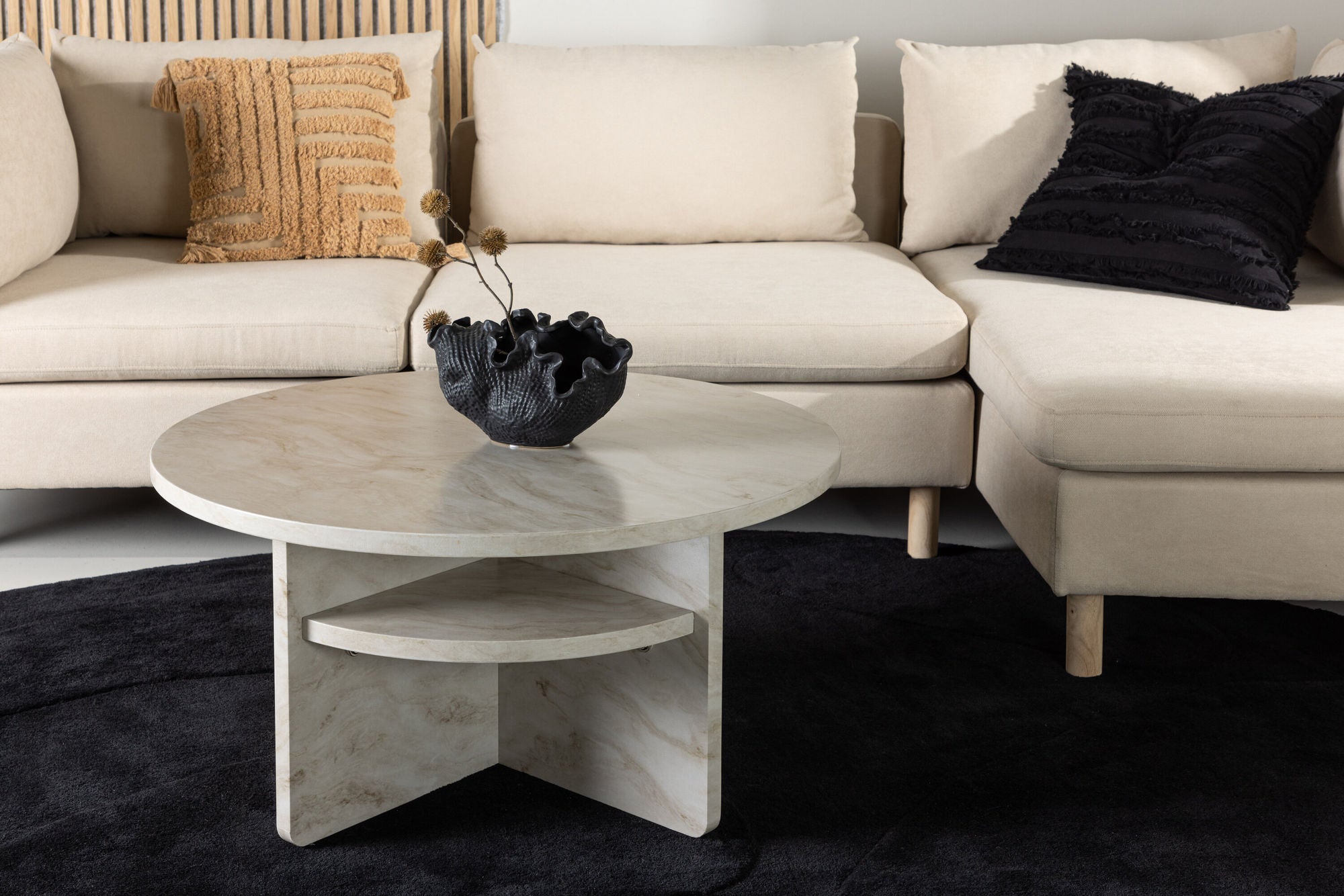 Venture Home Ålesund Coffe bord φ85 - Marble look /