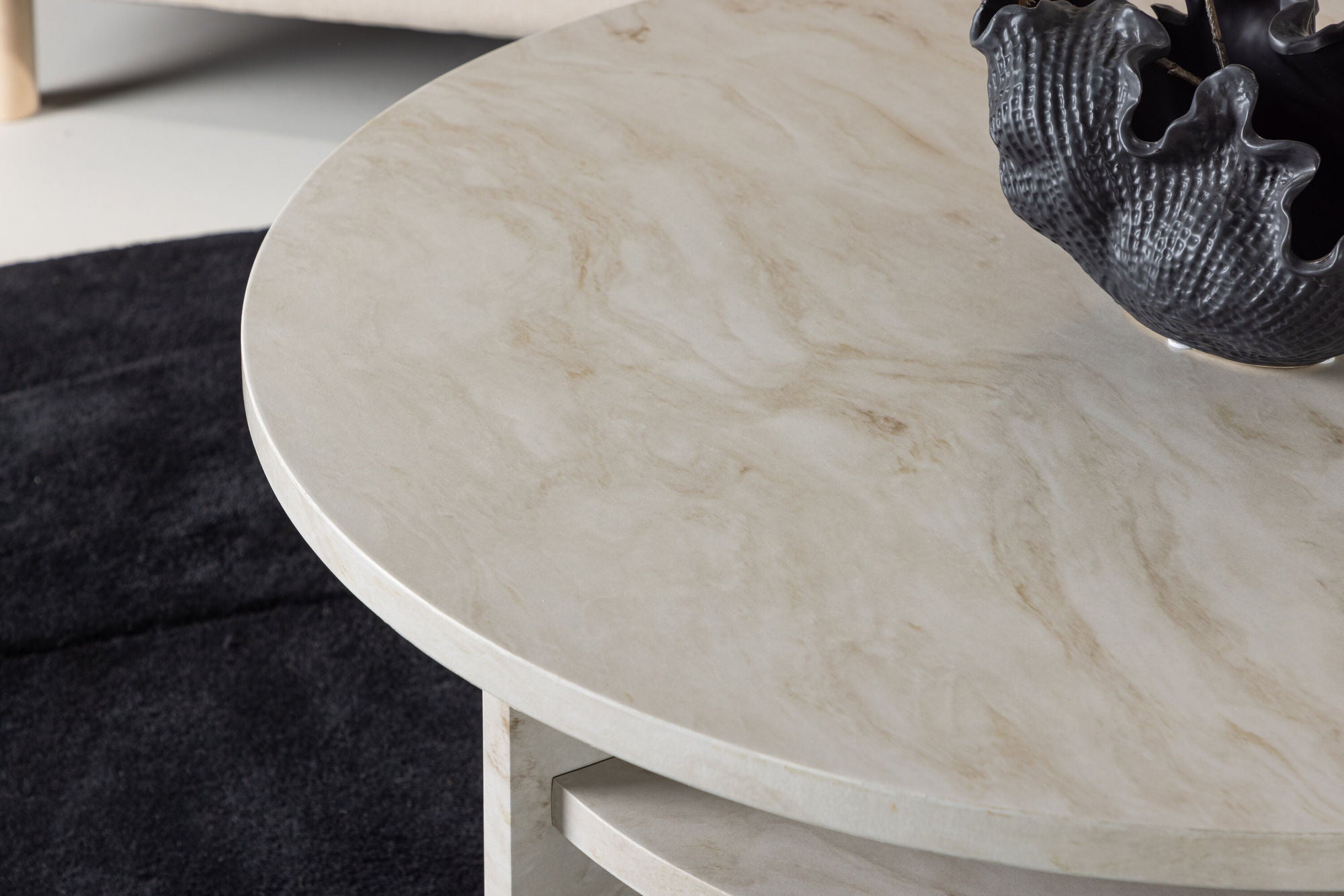 Venture Home Ålesund Coffe bord φ85 - Marble look /