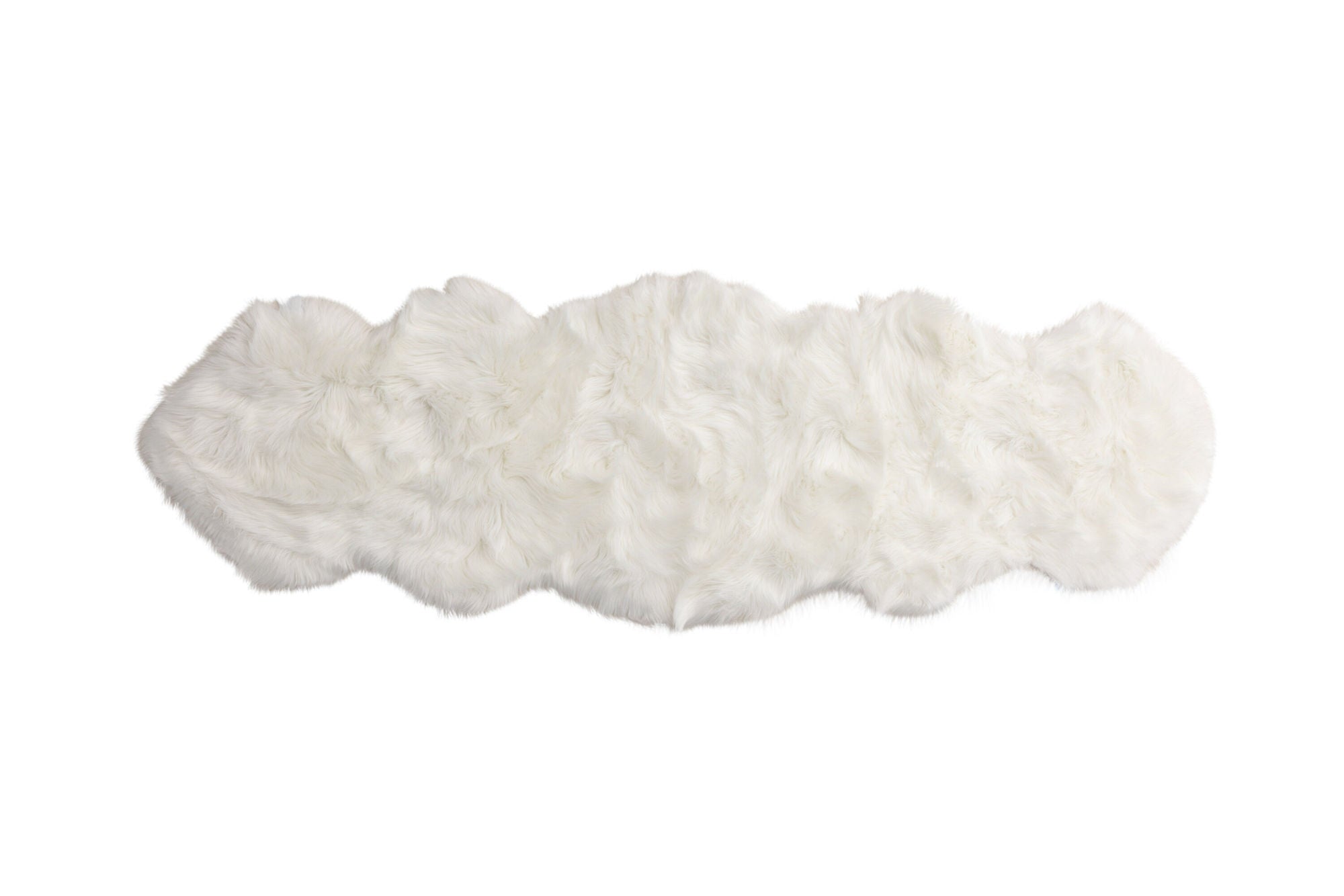 Venture Home Katy Polyester Fake Fur - 180*55-  -Pläd-White