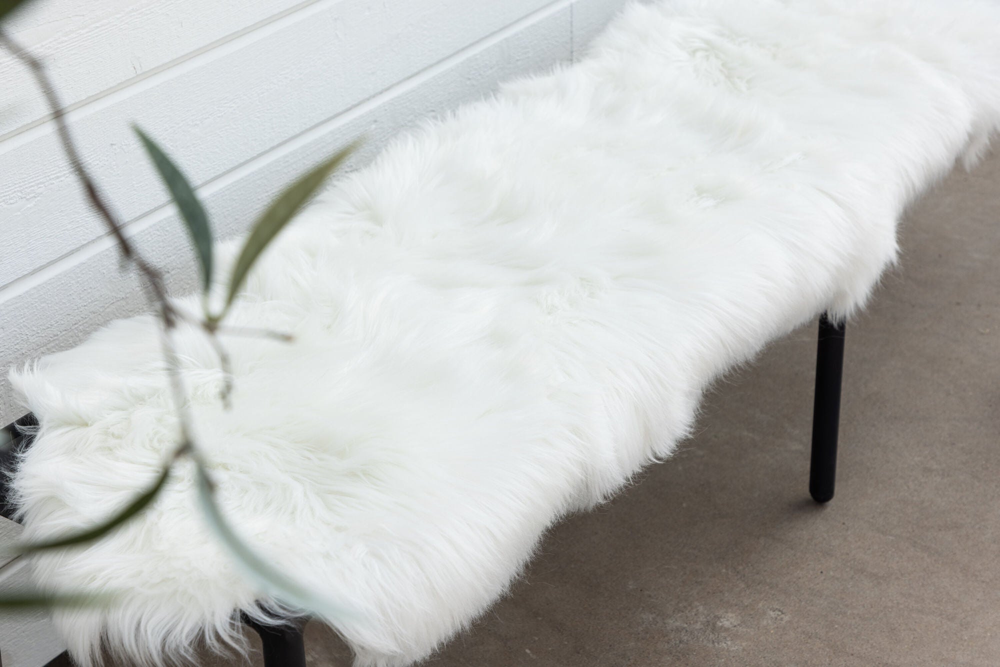 Venture Home Katy Polyester Fake Fur - 180*55-  -Pläd-White