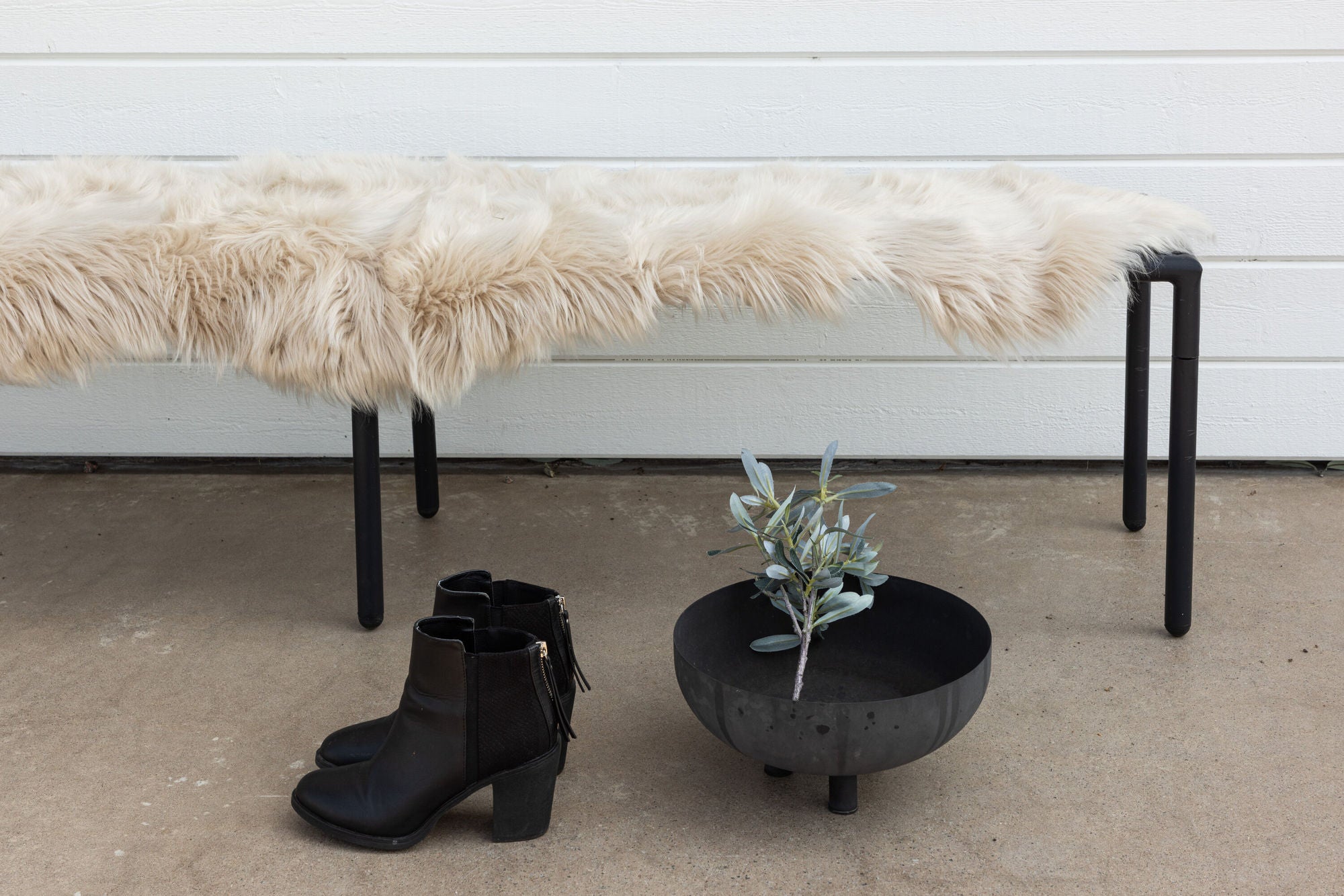 Venture Home Katy Polyester Fake Fur - 180*55-  -Pläd-Beige