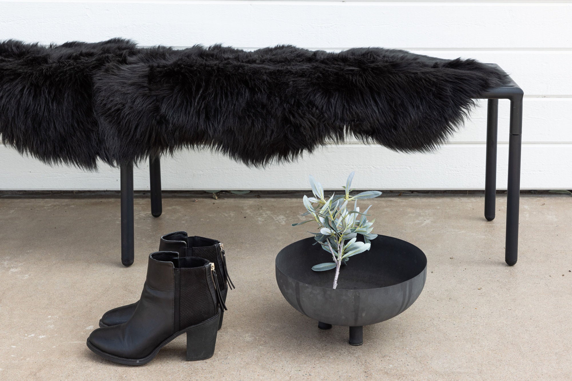 Venture Home Katy Polyester Fake Fur - 180*55-  -Pläd-Black