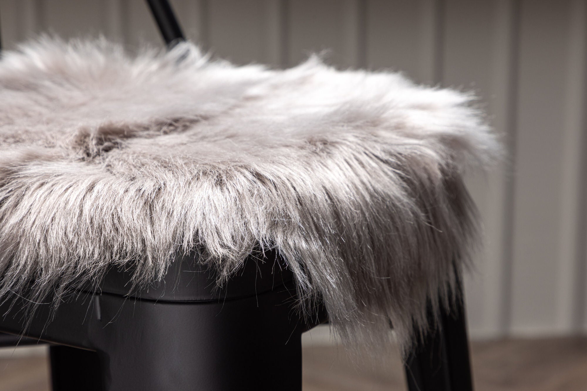 Venture Home Katy Polyester Fake Fur - 34*34- -rund-Grey