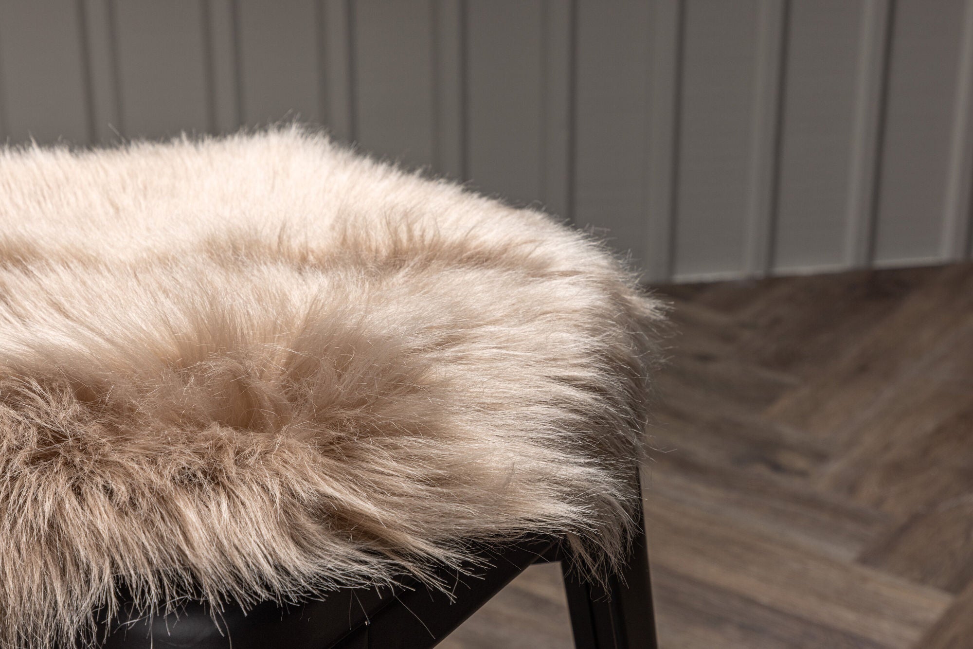 Venture Home Katy Polyester Fake Fur - 34*34- -rund-Brown