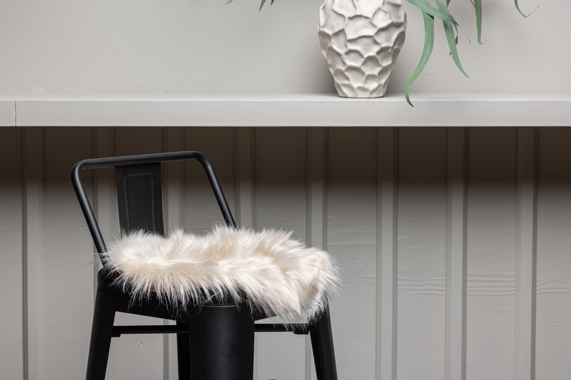 Venture Home Katy Polyester Fake Fur - 34*34- -rund-Beige