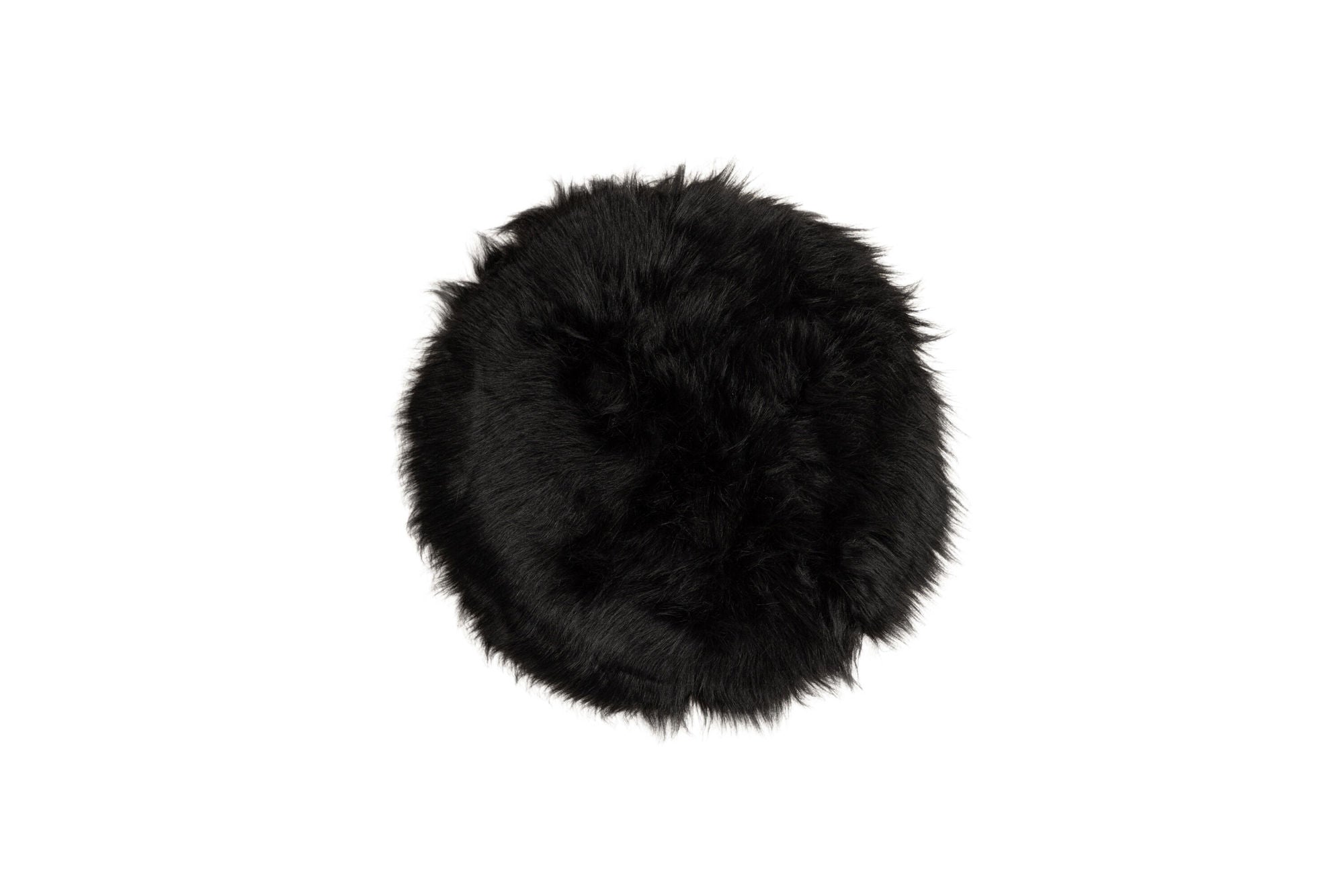 Venture Home Katy Polyester Fake Fur - 34*34- -rund-Black