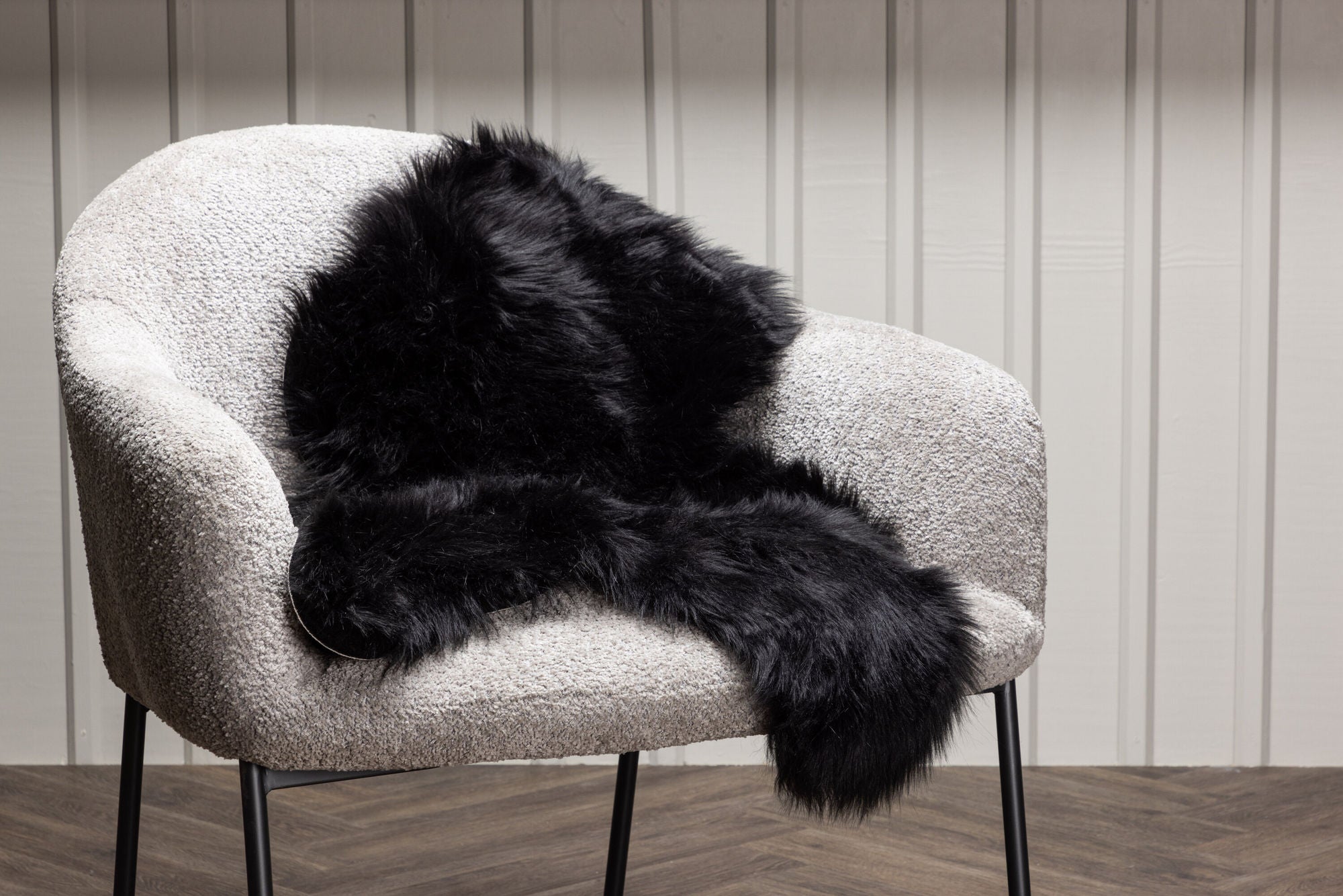 Venture Home Katy Polyester Fake Fur - 60*90-  -Rectangular-Black
